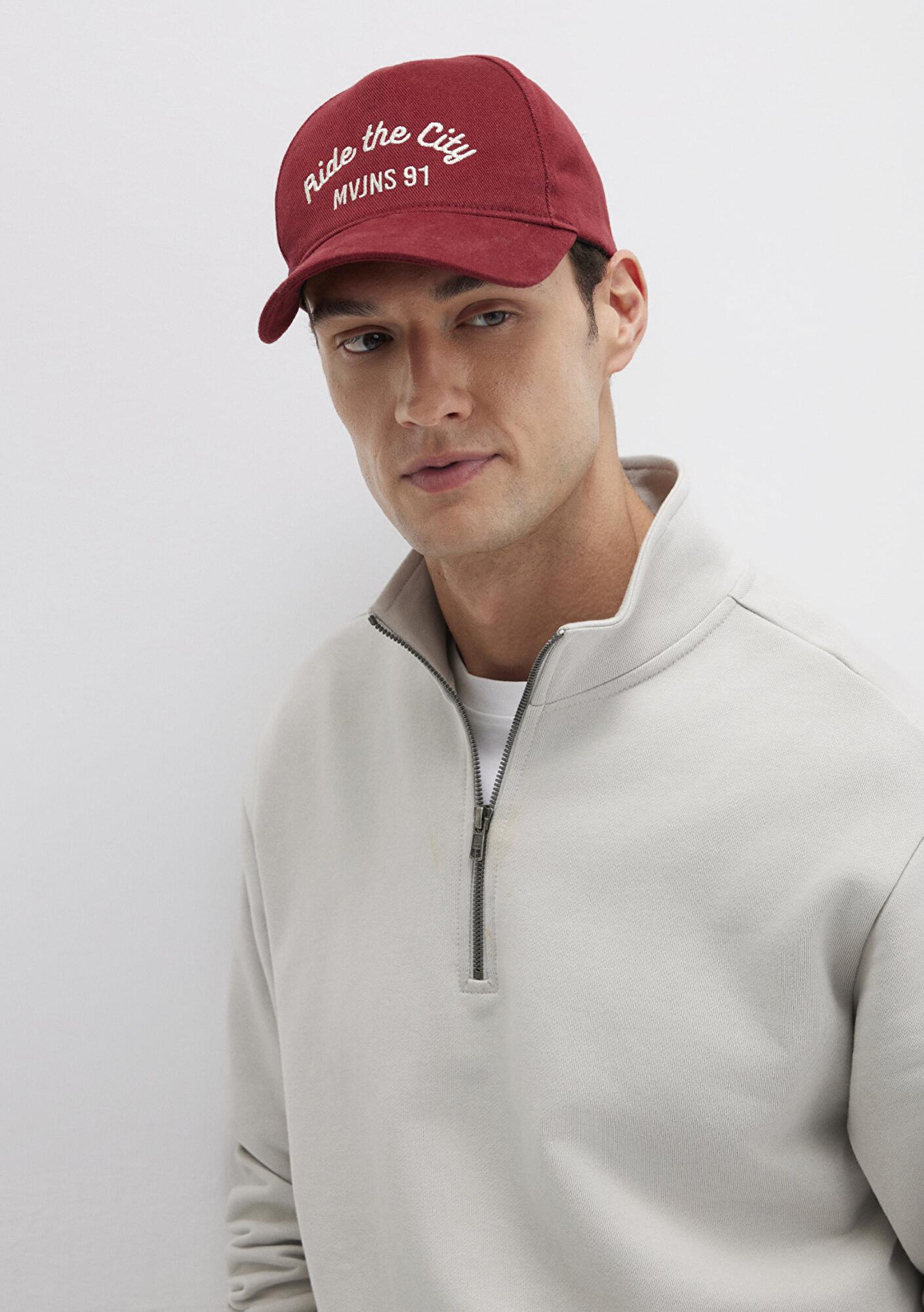 Mavi Ride The City Nakışlı Kırmızı Şapka 0911925-70477