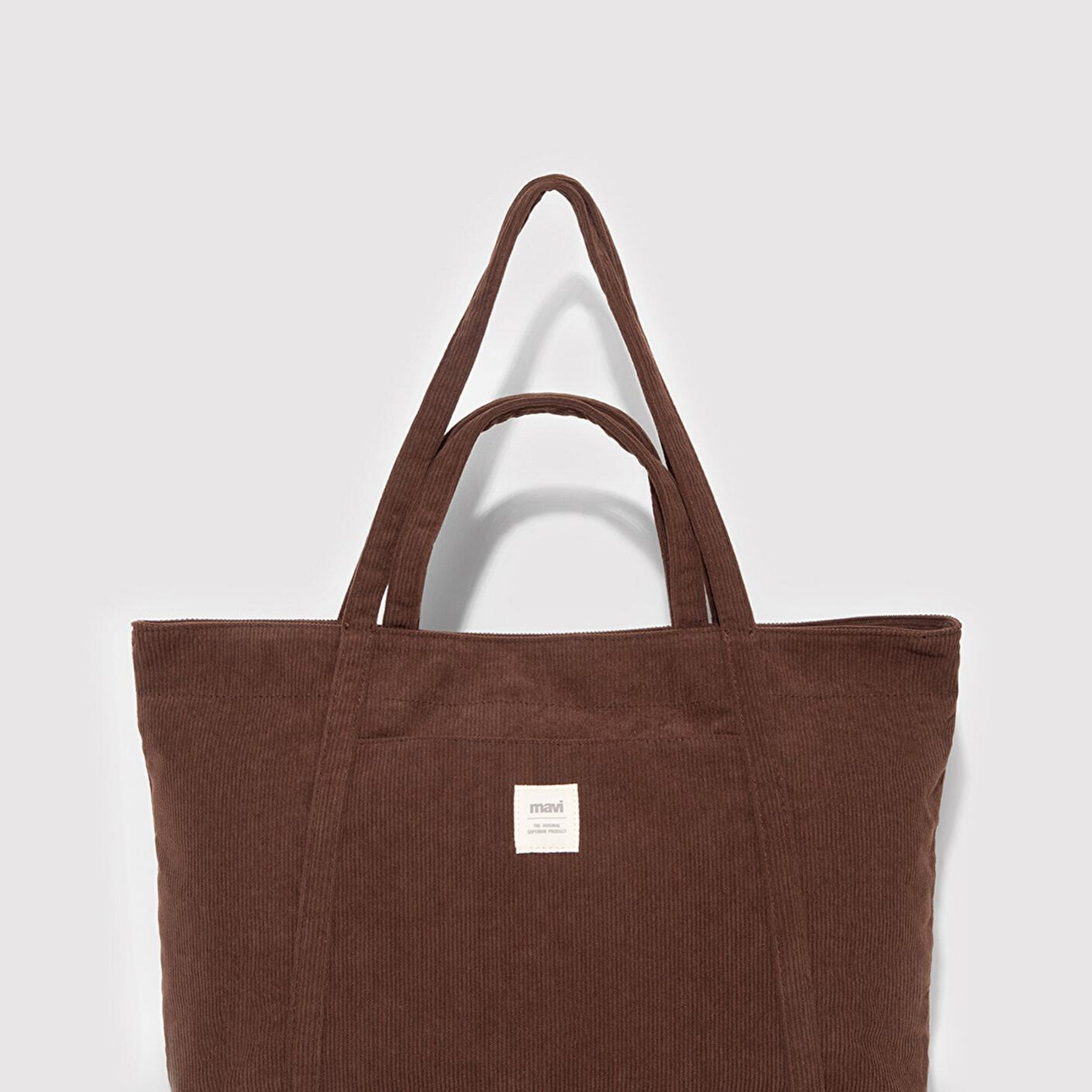 Mavi Kahverengi Kadife Omuz Çantası 1913398-71595