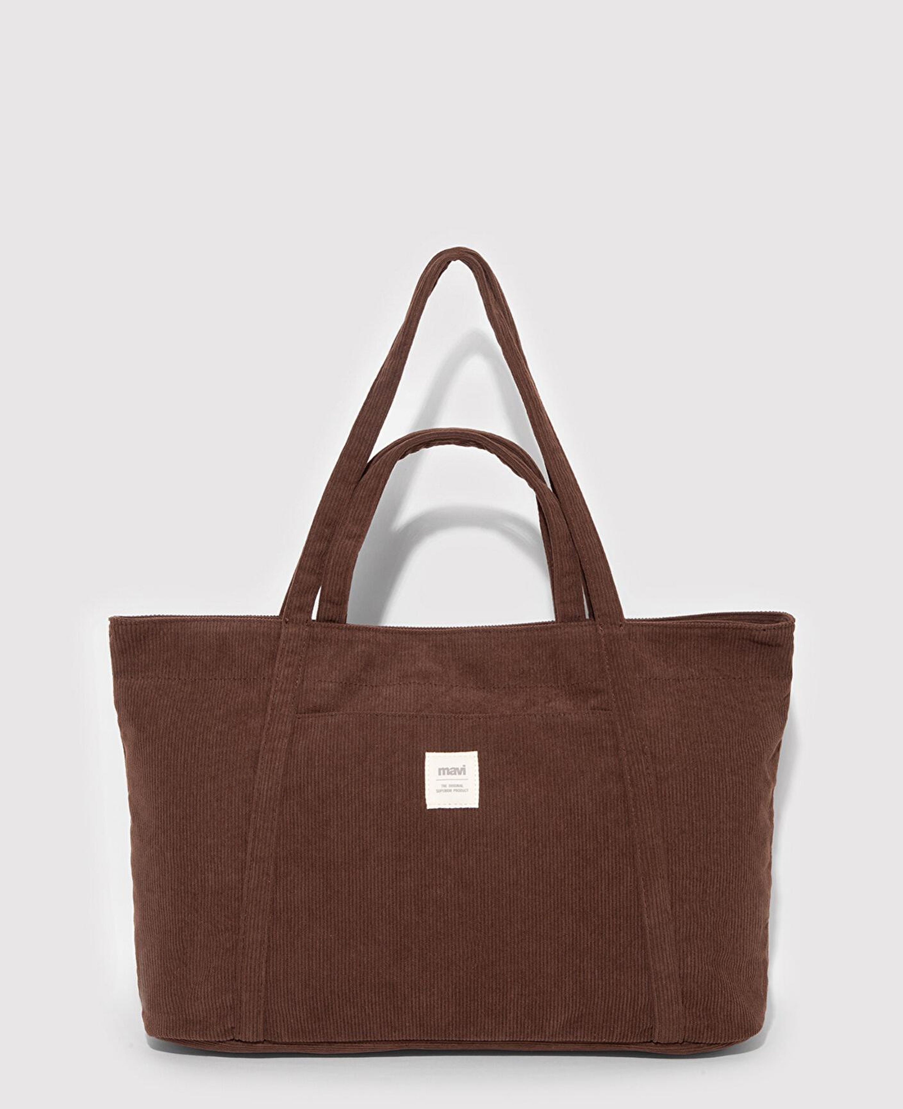 Mavi Kahverengi Kadife Omuz Çantası 1913398-71595