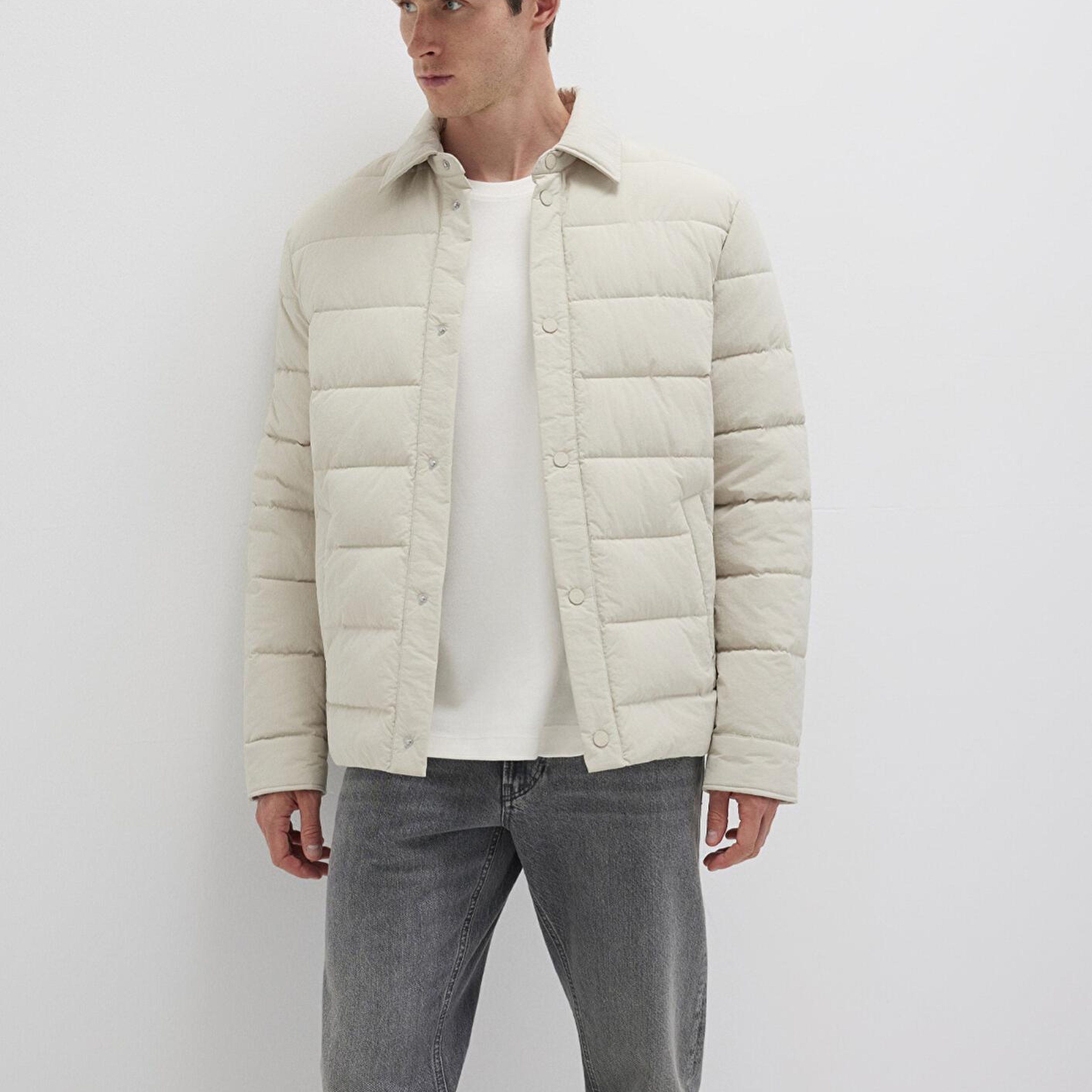 Mavi Bej Şişme Mont 0110599-70144