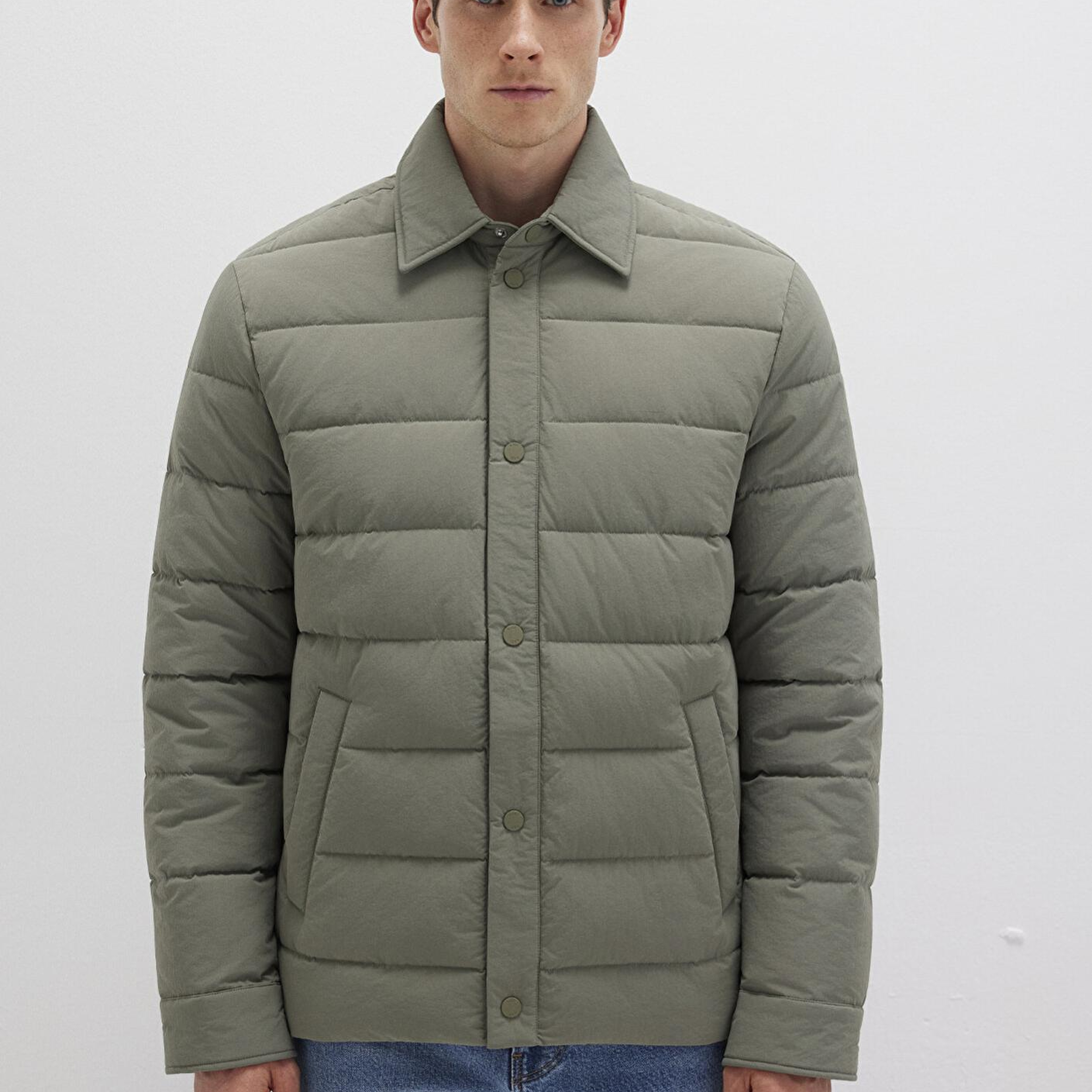 Mavi Yeşil Şişme Mont 0110599-85485