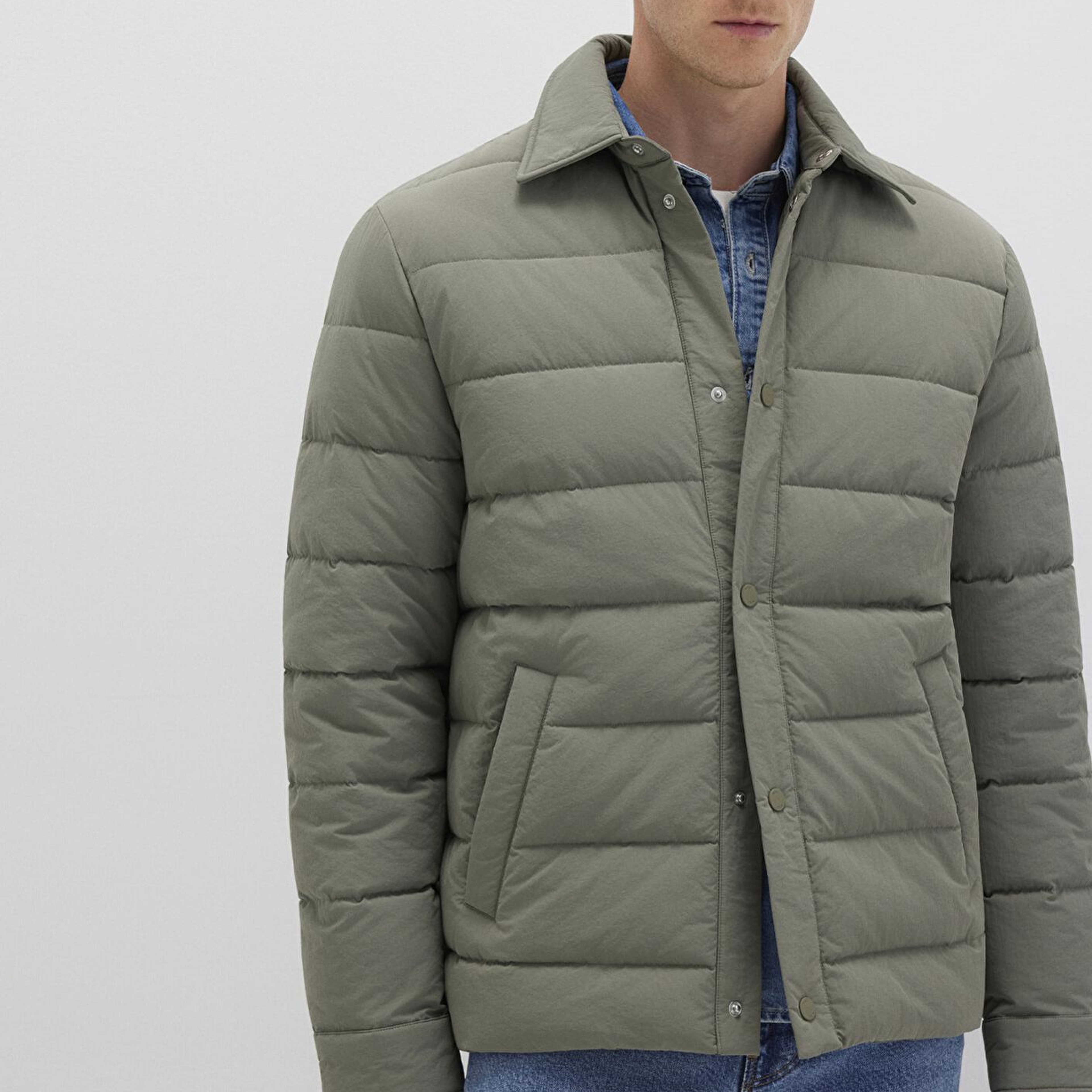 Mavi Yeşil Şişme Mont 0110599-85485