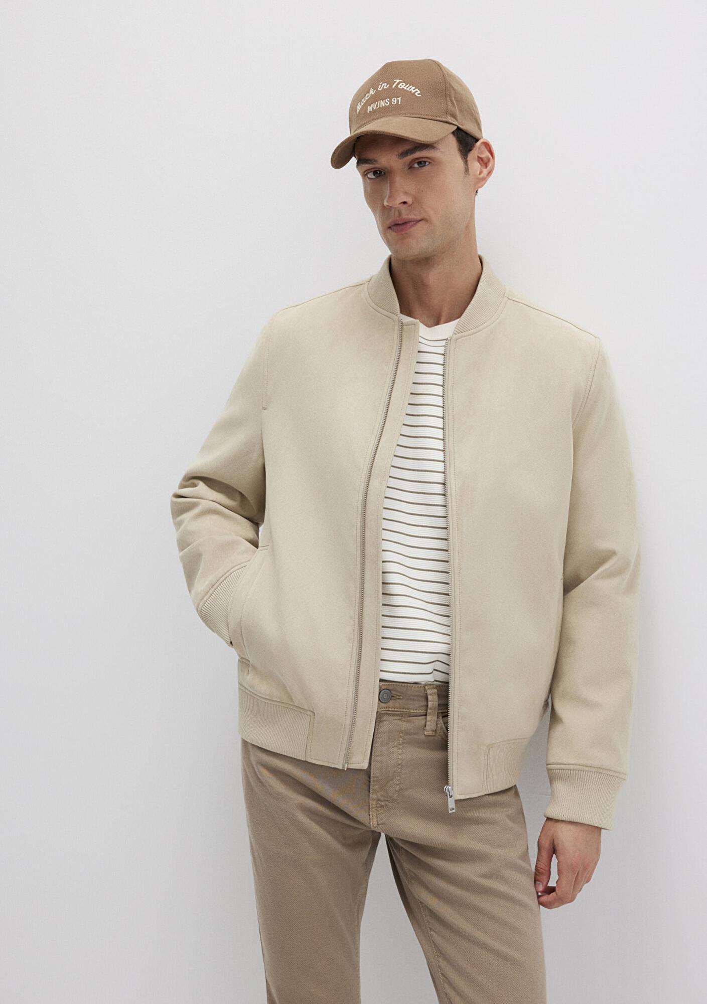 Mavi Bej Suni Deri Ceket Regular Fit / Normal Kesim 0110639-70186