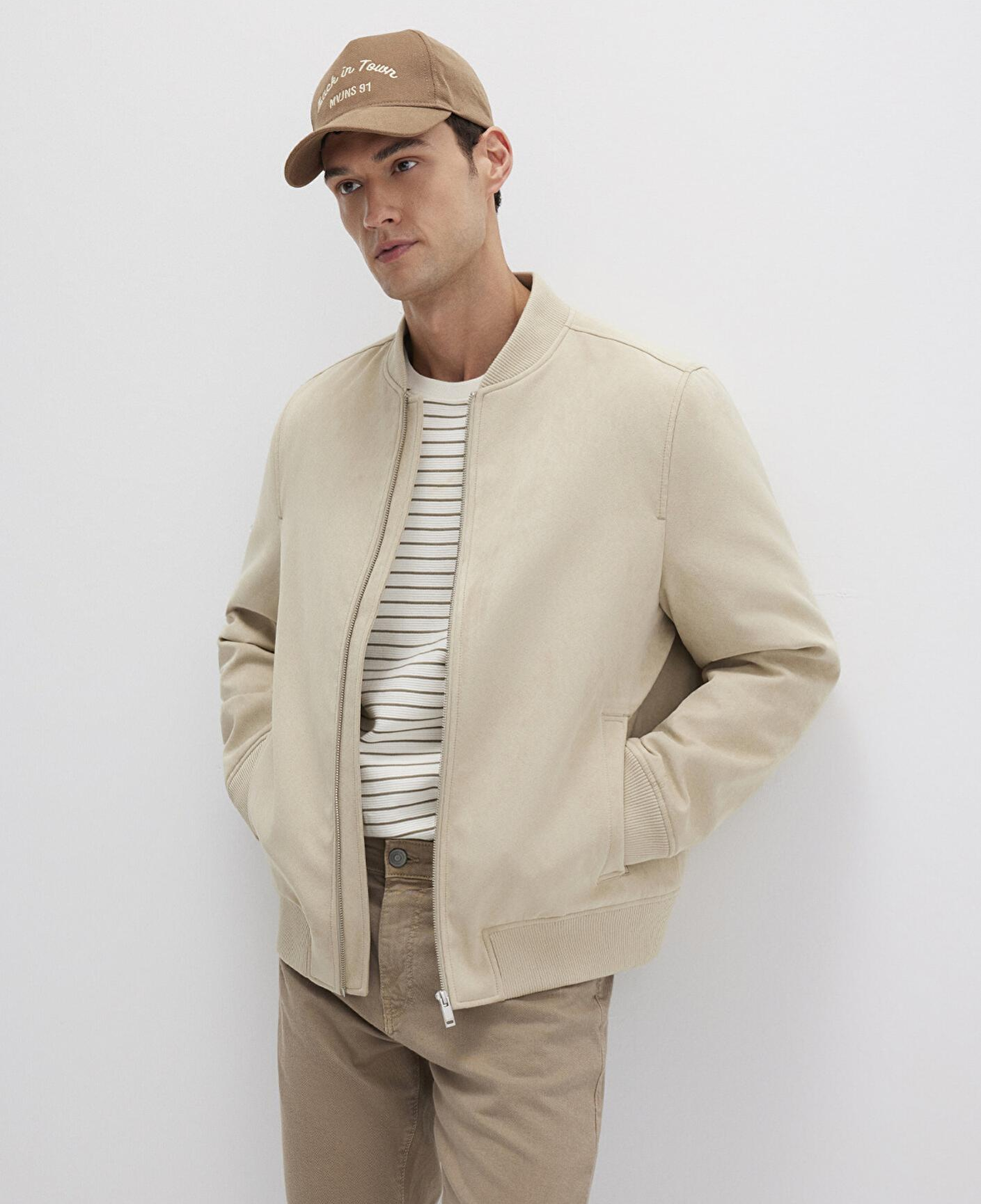 Mavi Bej Suni Deri Ceket Regular Fit / Normal Kesim 0110639-70186