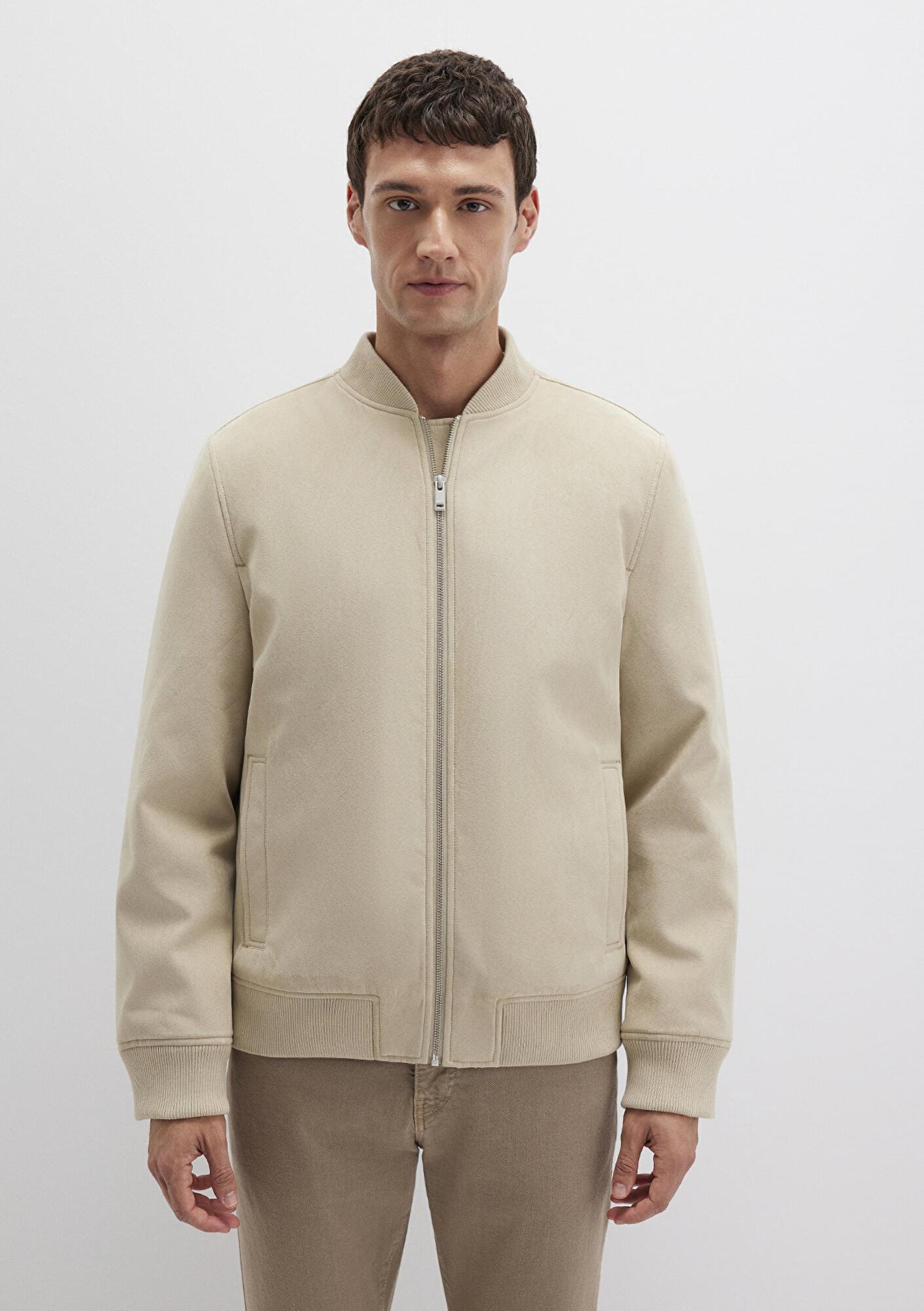 Mavi Bej Suni Deri Ceket Regular Fit / Normal Kesim 0110639-70186