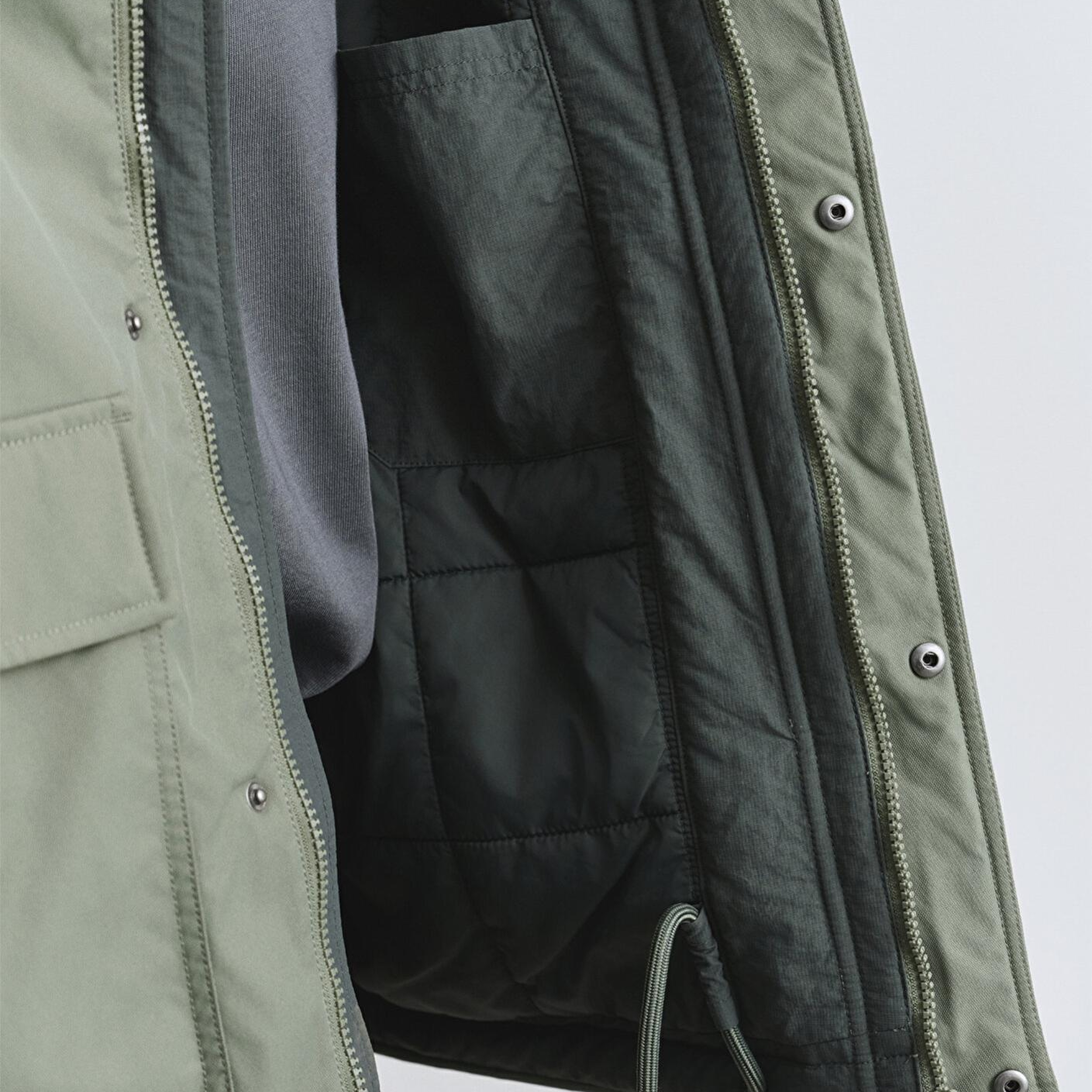 Mavi Kapüşonlu Yeşil Mont 0110620-80692