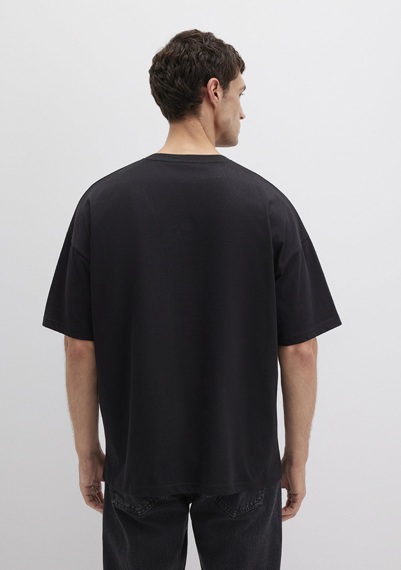 Mavi Mavi Logo Baskılı Siyah Tişört Oversize / Geniş Kesim 0611828-900