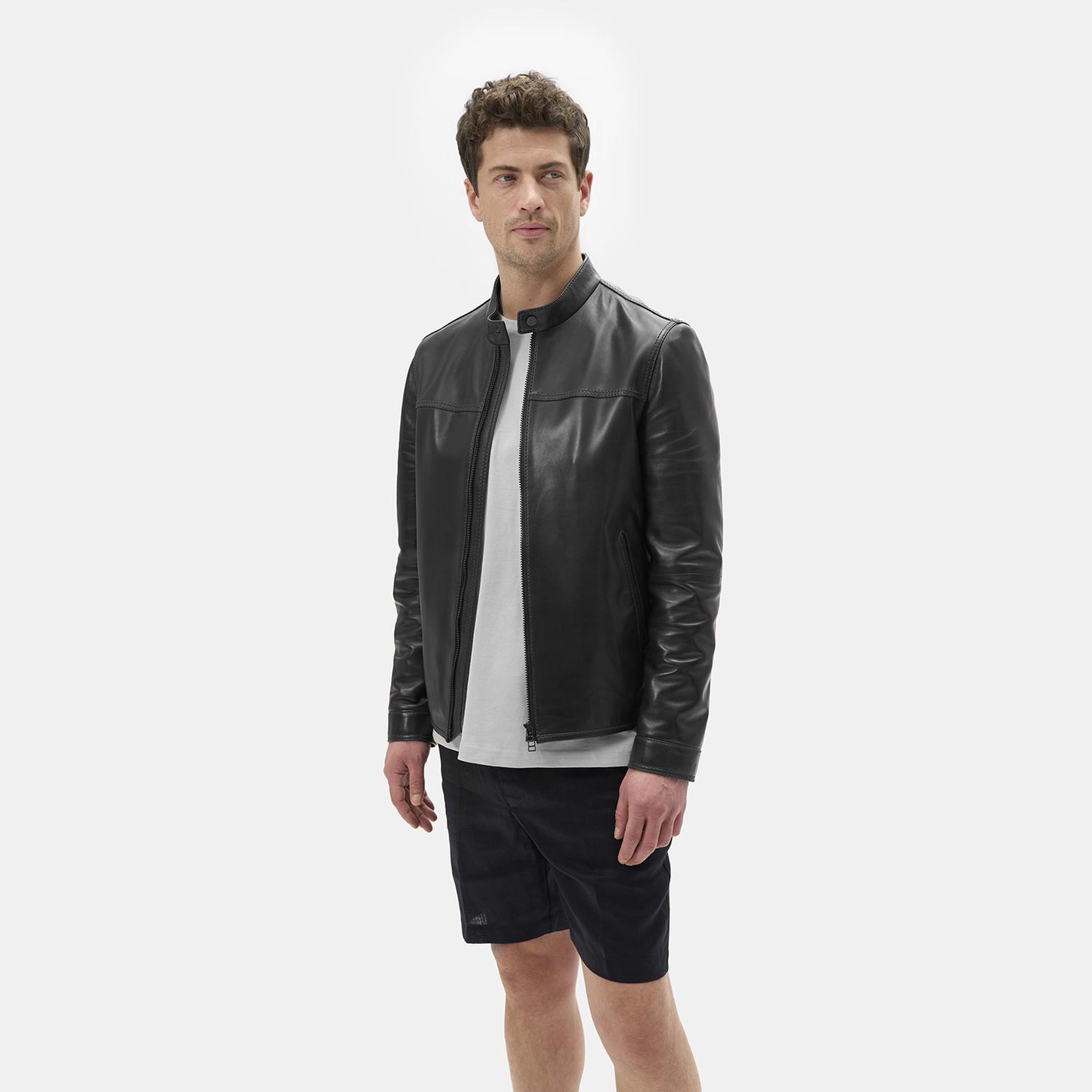 Dyami Siyah Erkek Deri Mont