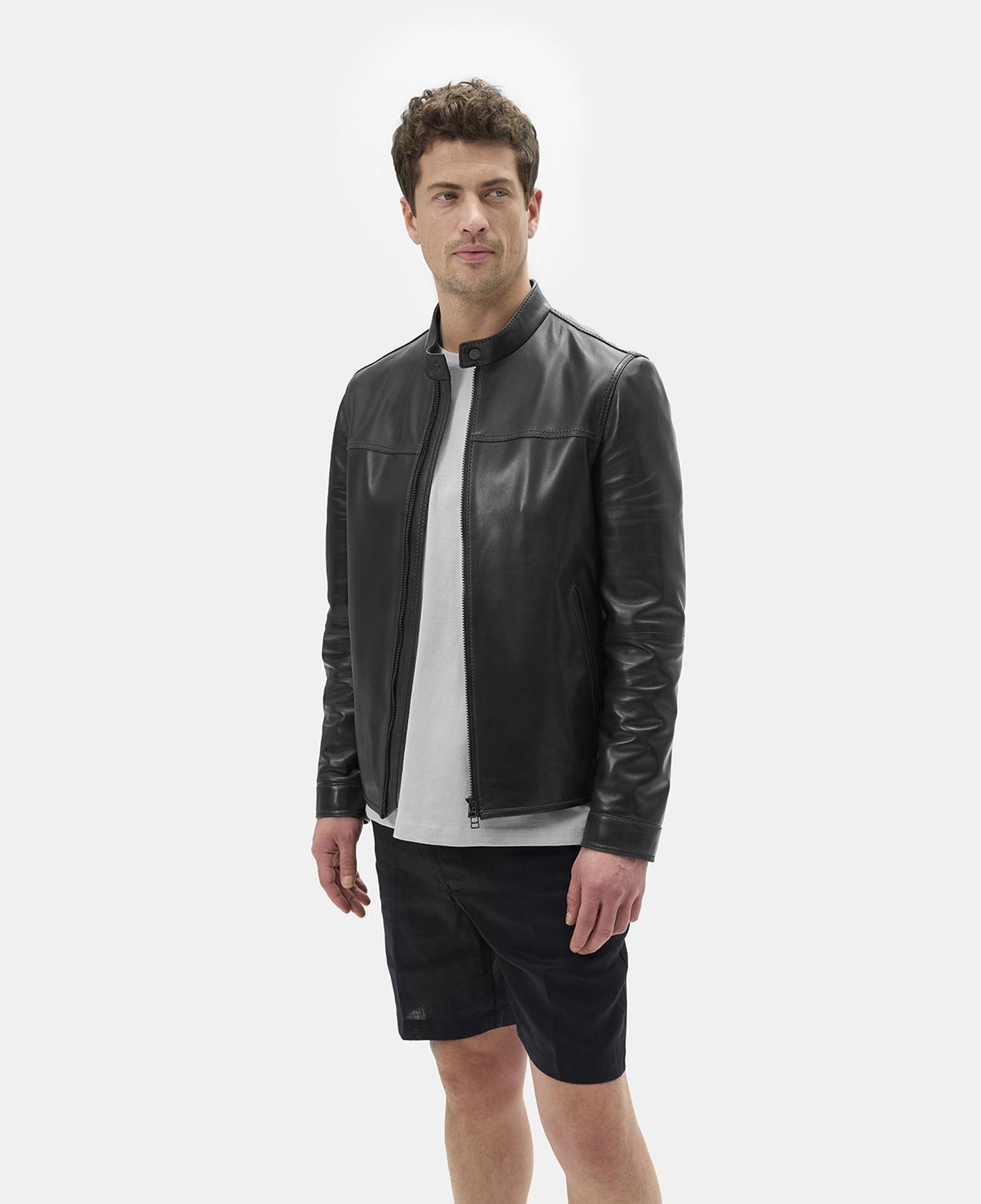 Dyami Siyah Erkek Deri Mont