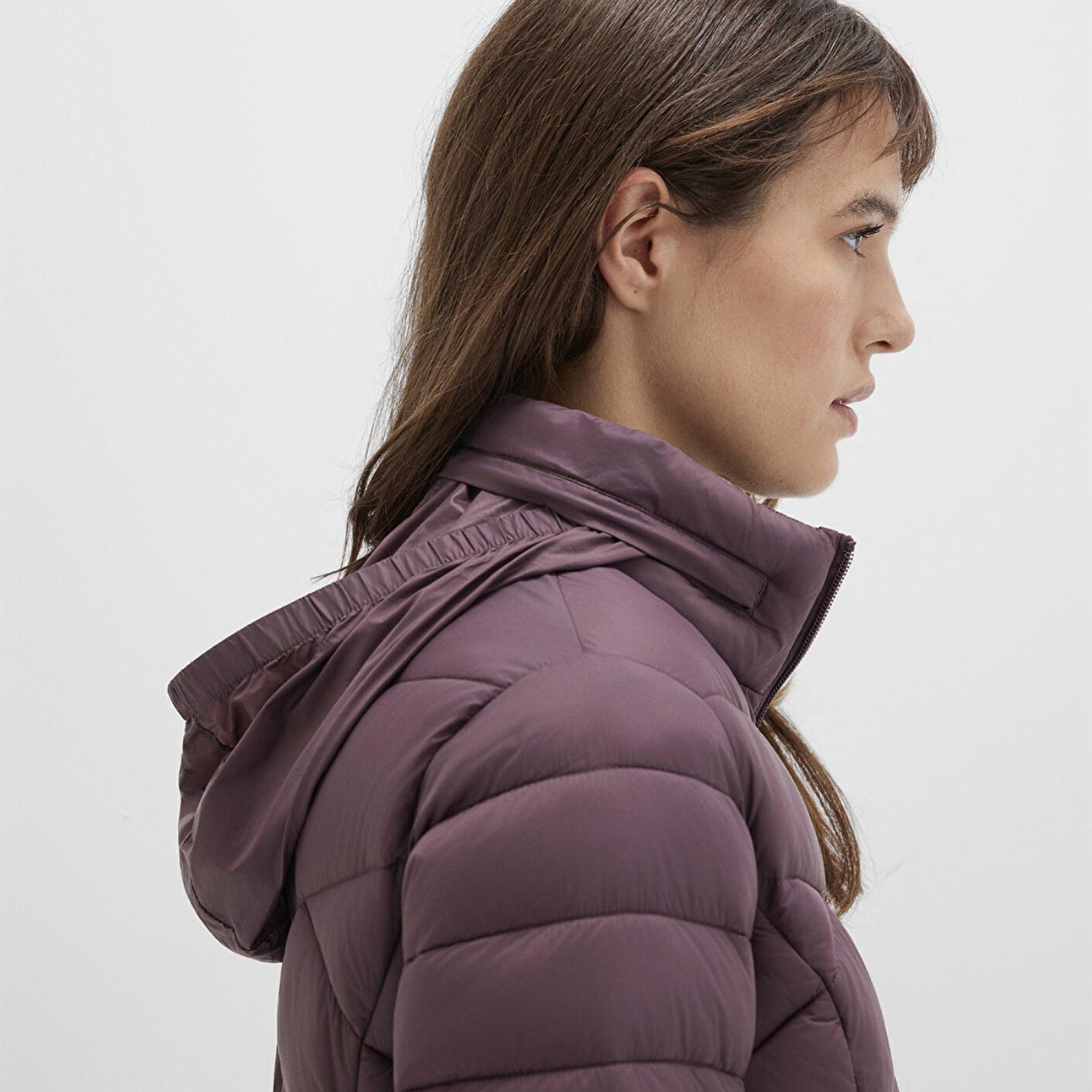 Mavi Su İtici Dik Yaka Mor Şişme Mont 110698-70260