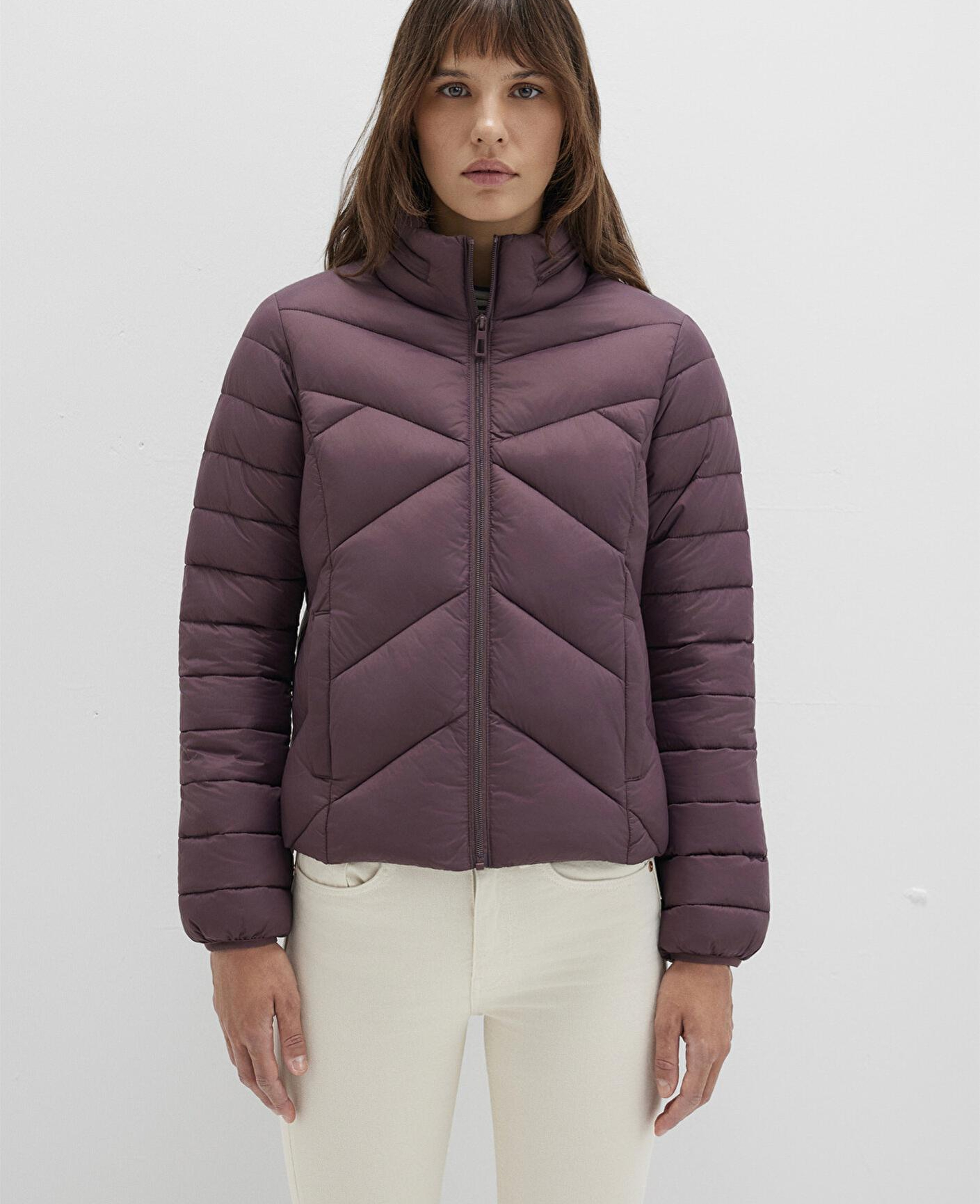 Mavi Su İtici Dik Yaka Mor Şişme Mont 110698-70260