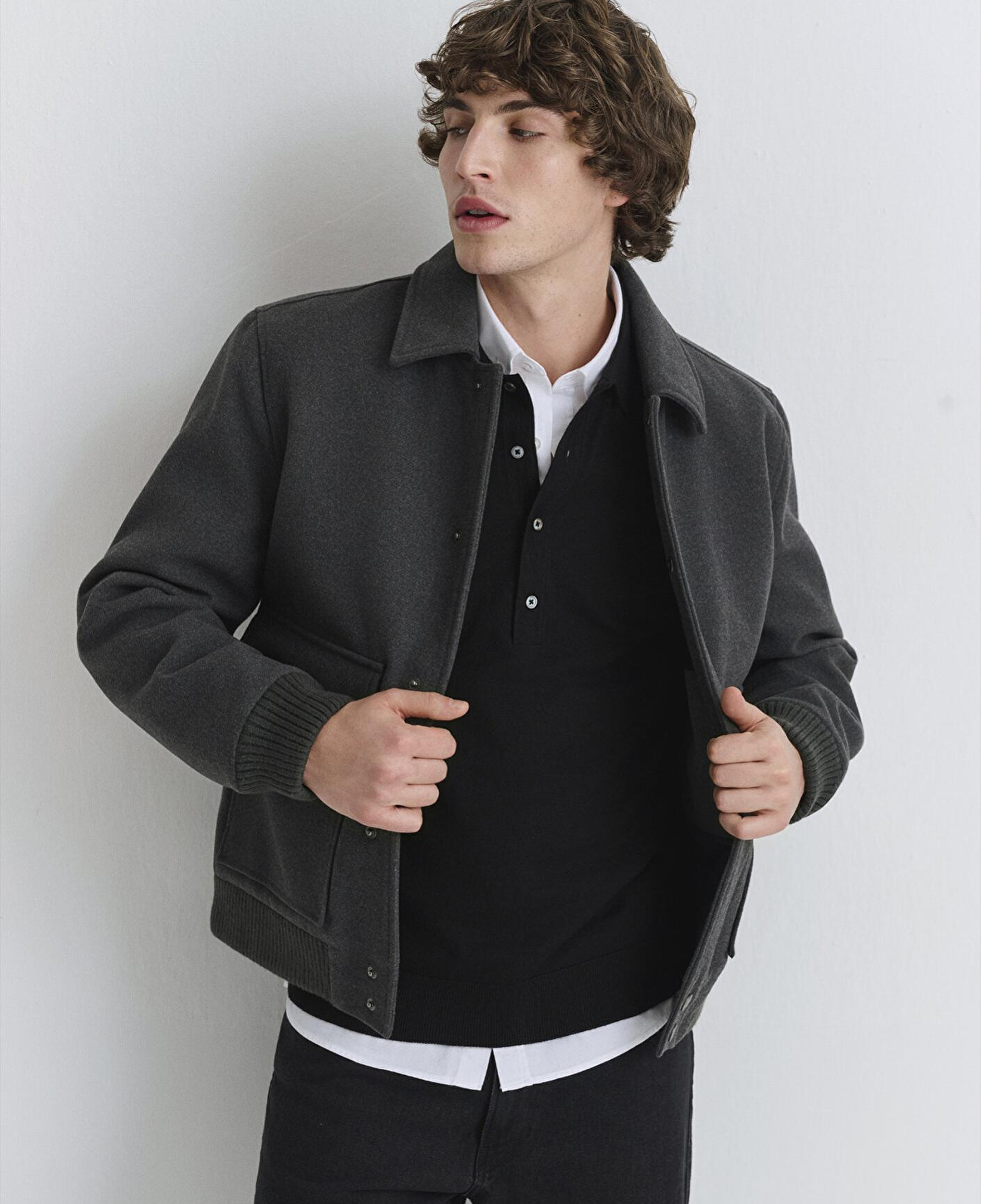 Mavi Yün Karışımlı Antrasit Ceket Regular Fit / Normal Kesim 0110658-80023