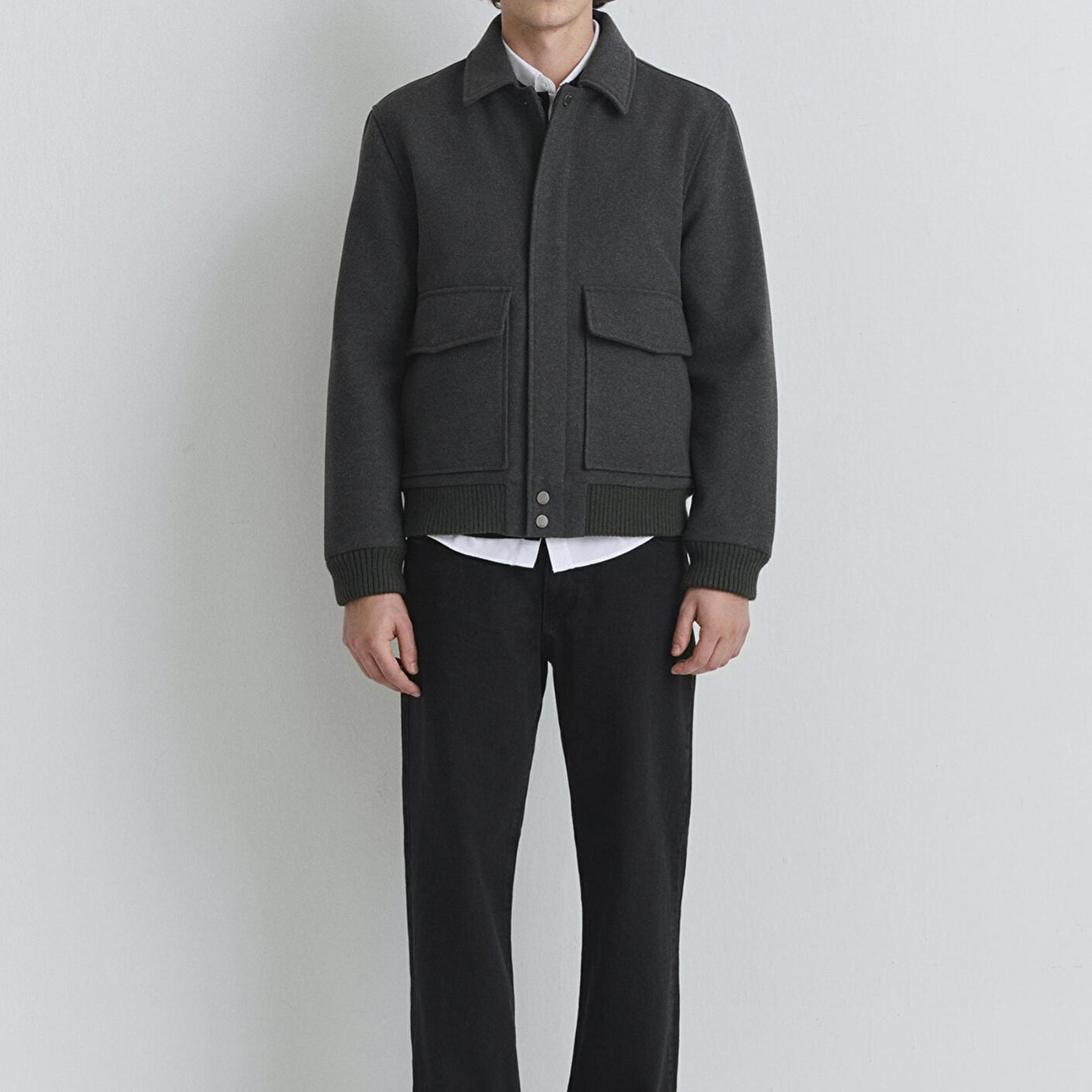 Mavi Yün Karışımlı Antrasit Ceket Regular Fit / Normal Kesim 0110658-80023