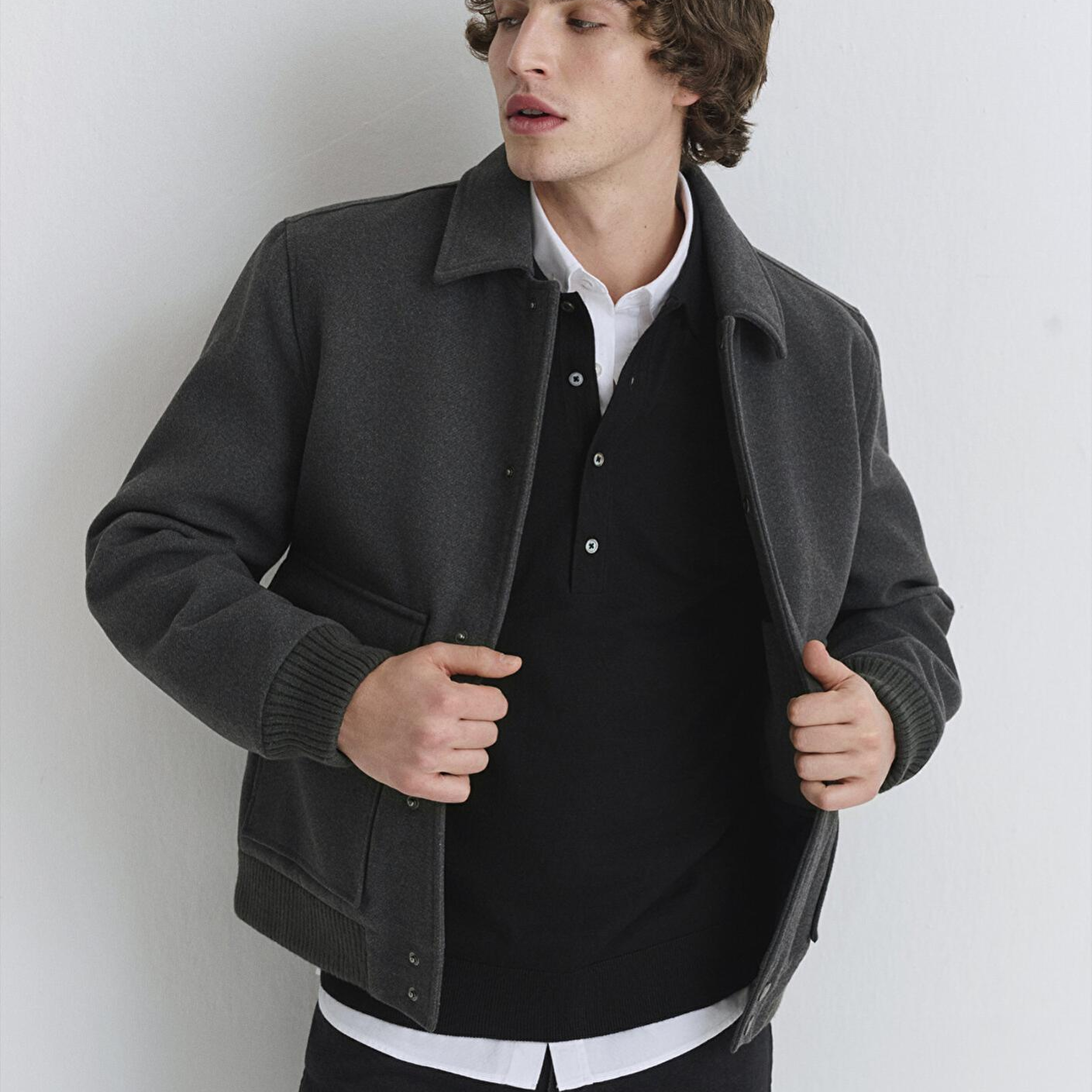 Mavi Yün Karışımlı Antrasit Ceket Regular Fit / Normal Kesim 0110658-80023