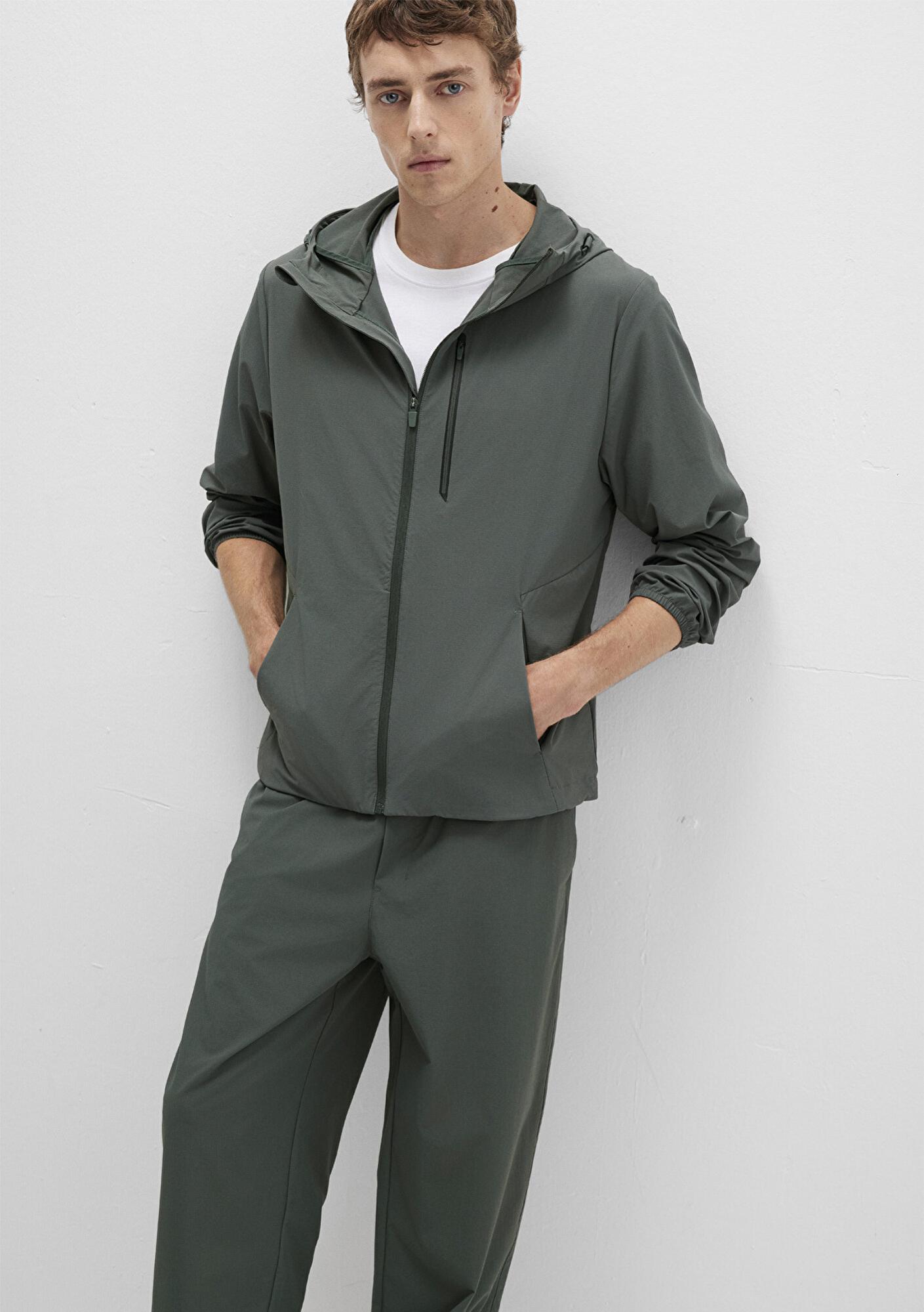 Mavi Kapüşonlu Yeşil Spor Ceket Regular Fit / Normal Kesim 0110655-71598