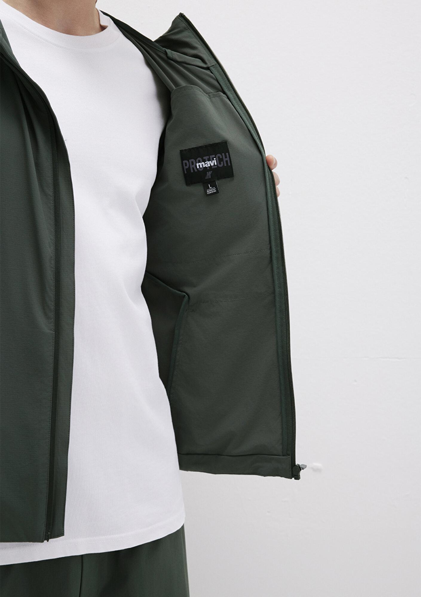 Mavi Kapüşonlu Yeşil Spor Ceket Regular Fit / Normal Kesim 0110655-71598