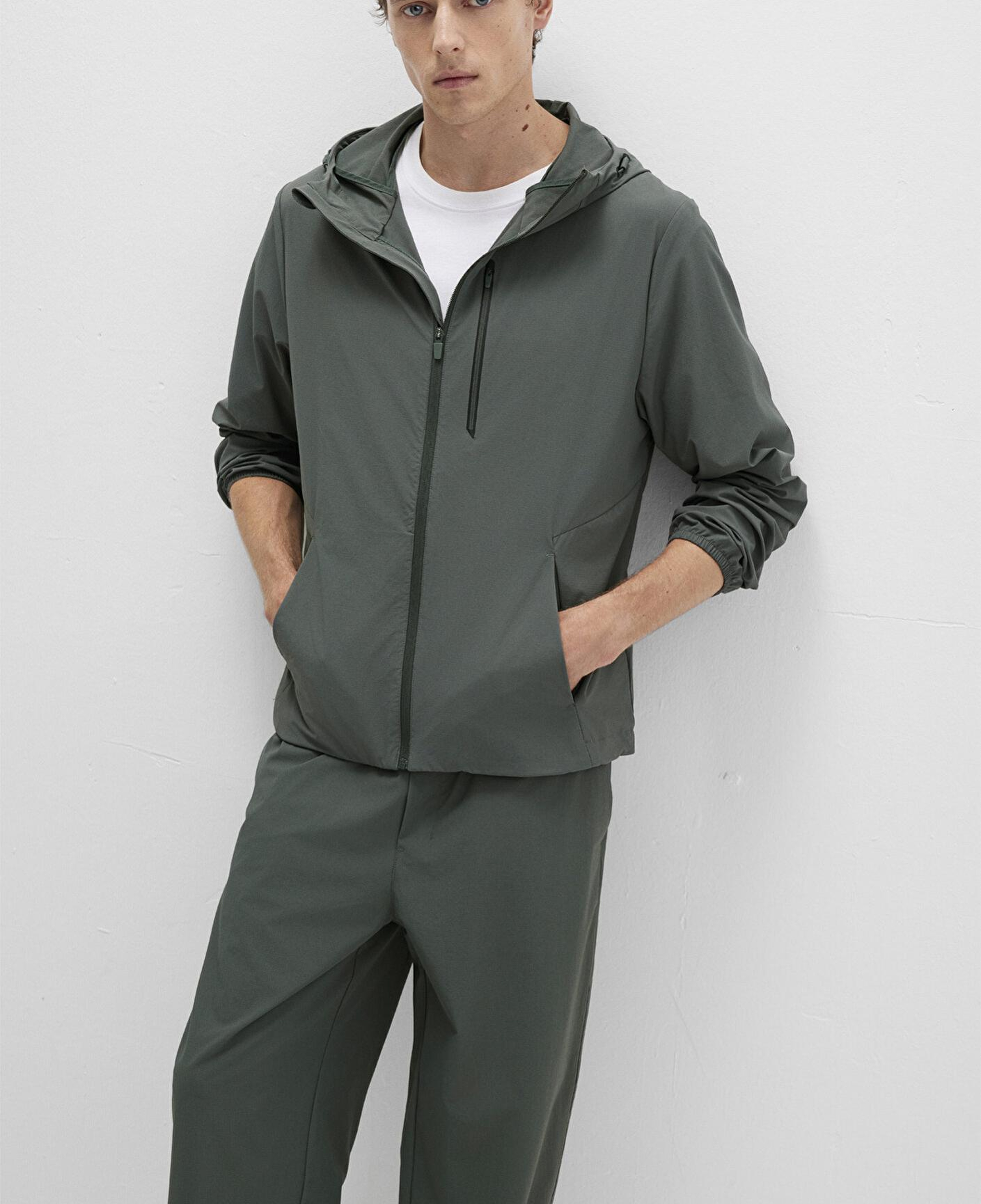 Mavi Kapüşonlu Yeşil Spor Ceket Regular Fit / Normal Kesim 0110655-71598