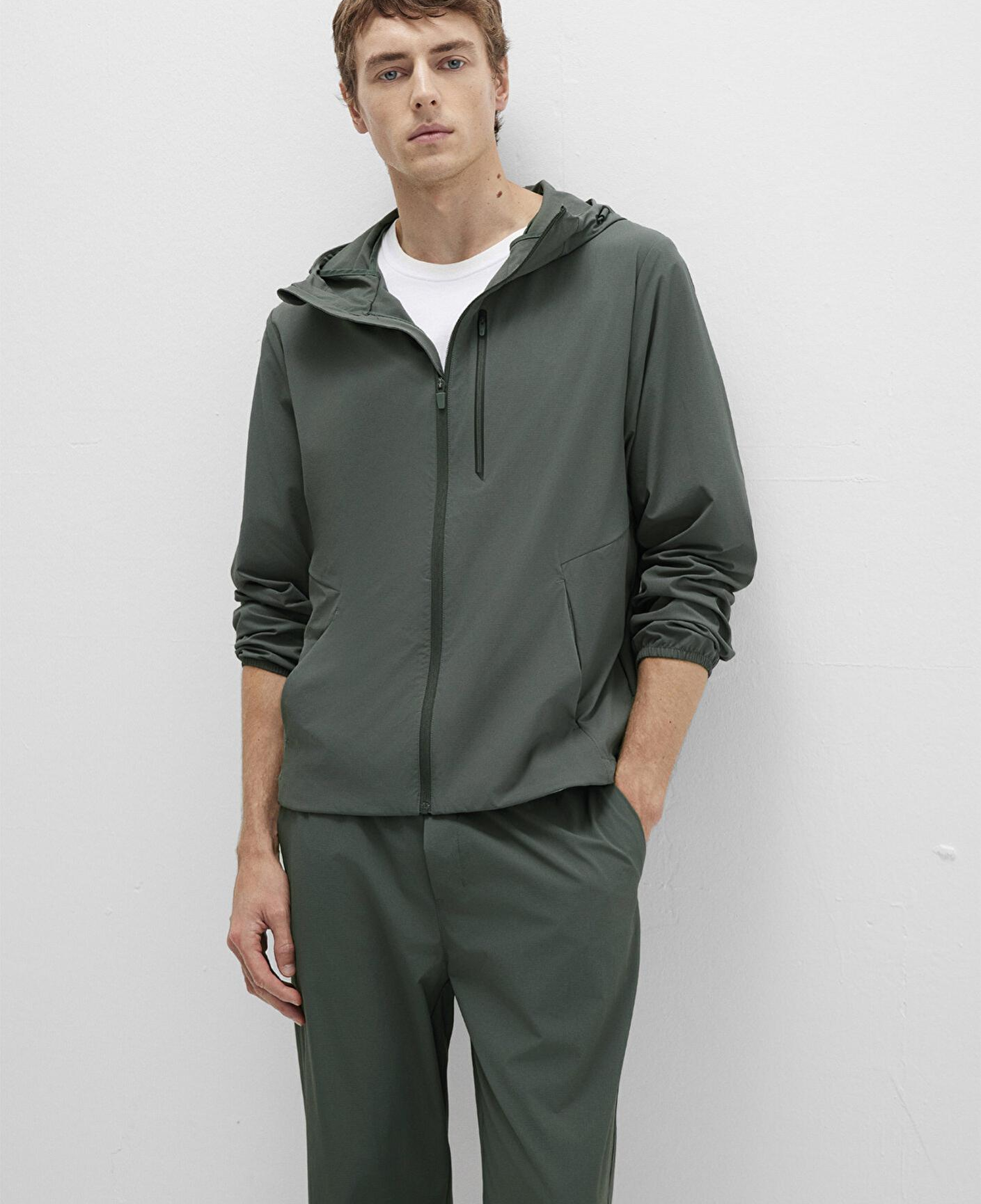 Mavi Kapüşonlu Yeşil Spor Ceket Regular Fit / Normal Kesim 0110655-71598