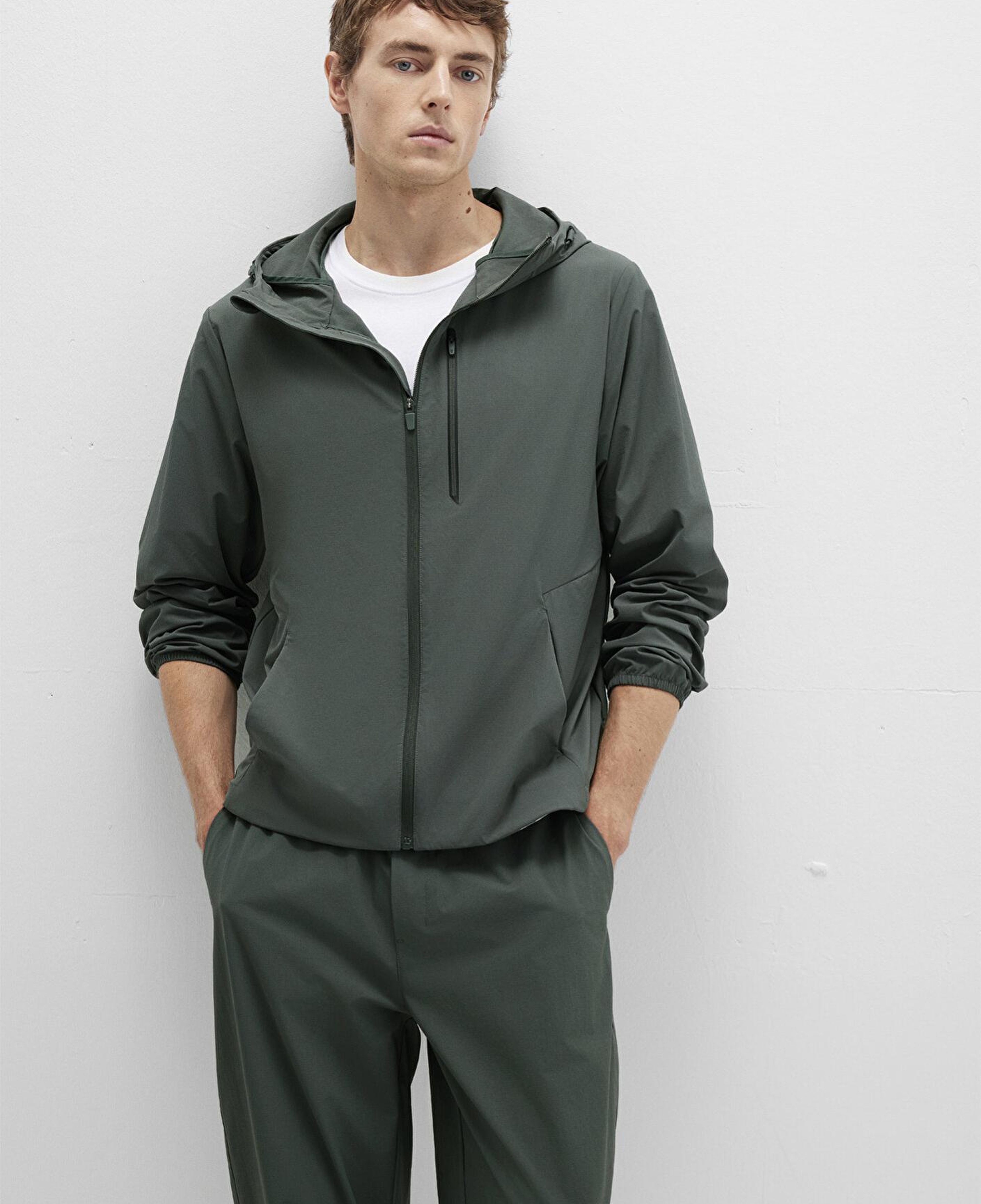 Mavi Kapüşonlu Yeşil Spor Ceket Regular Fit / Normal Kesim 0110655-71598