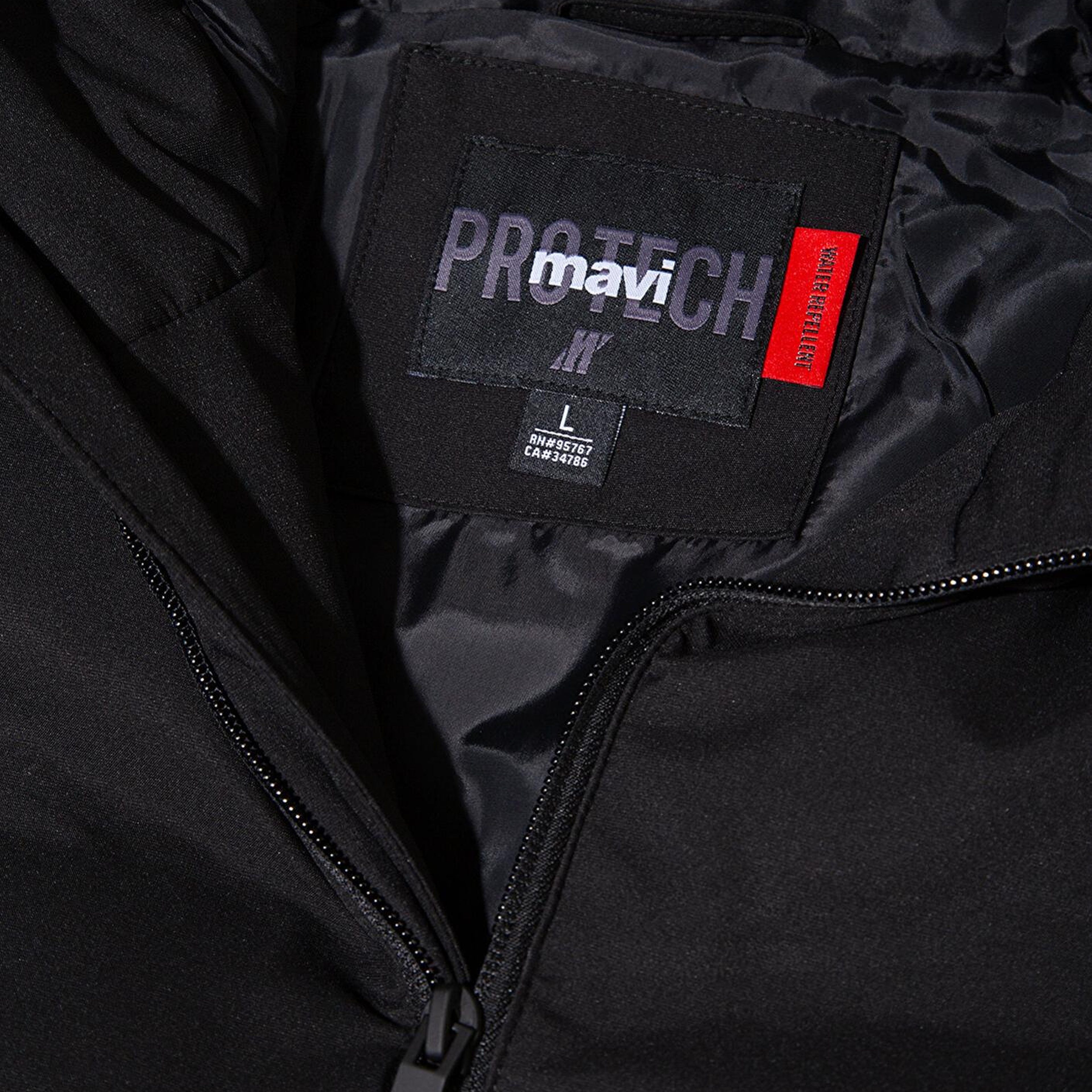 Mavi Su İtici Kapüşonlu Siyah Şişme Mont 0110651-71379