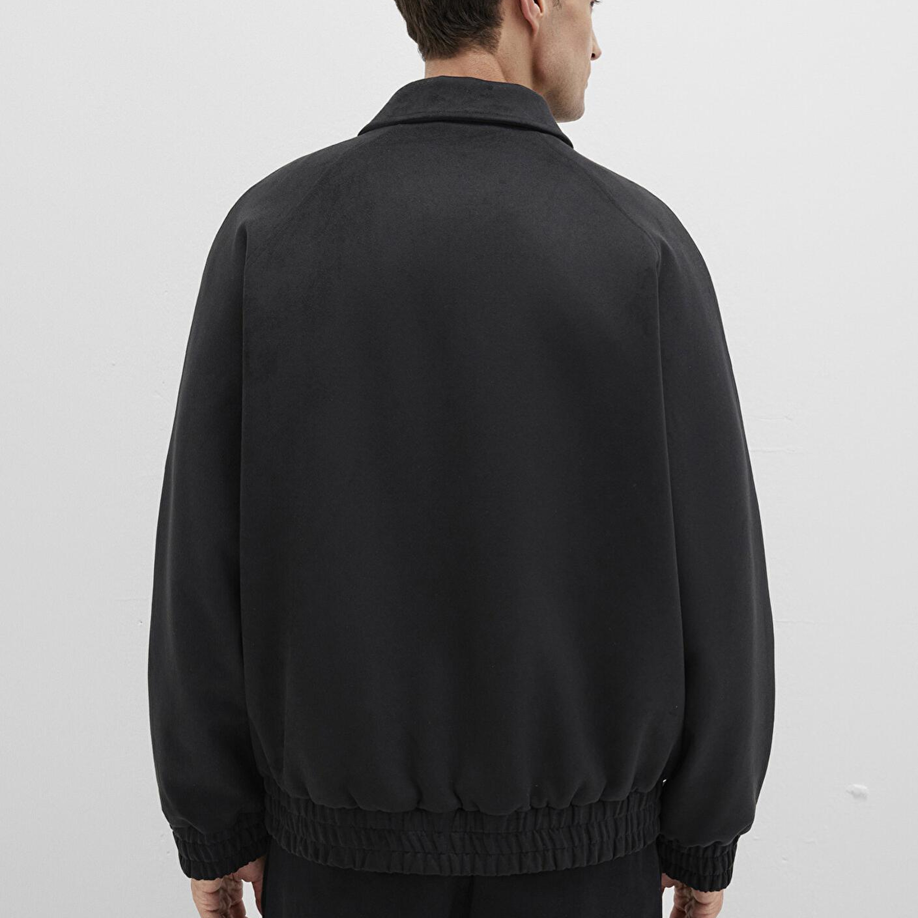 Mavi Siyah Bomber Suni Süet Ceket Loose Fit / Bol Rahat Kesim 0110649-71379