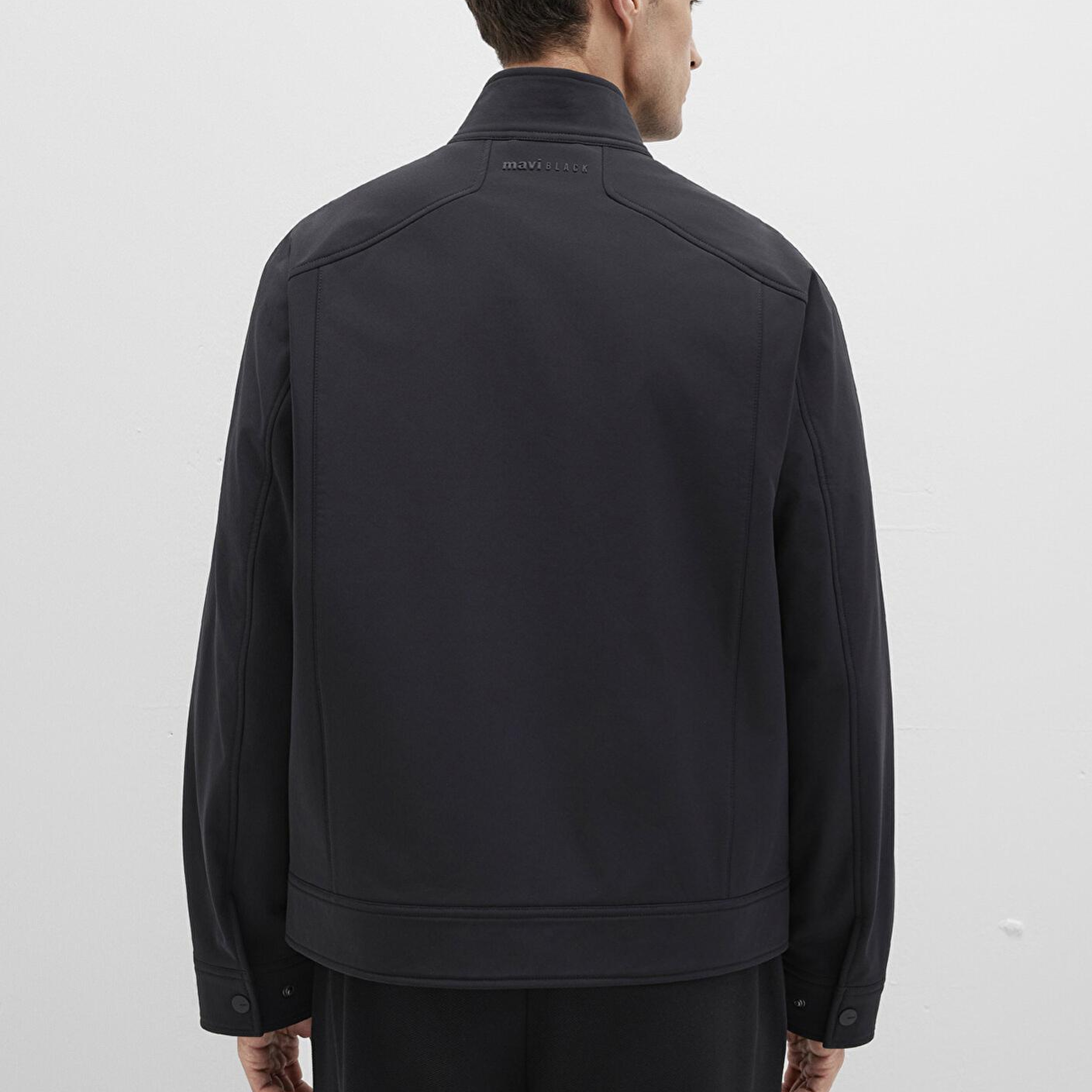 Mavi Cep Detaylı Siyah Ceket Regular Fit / Normal Kesim 0110646-71379