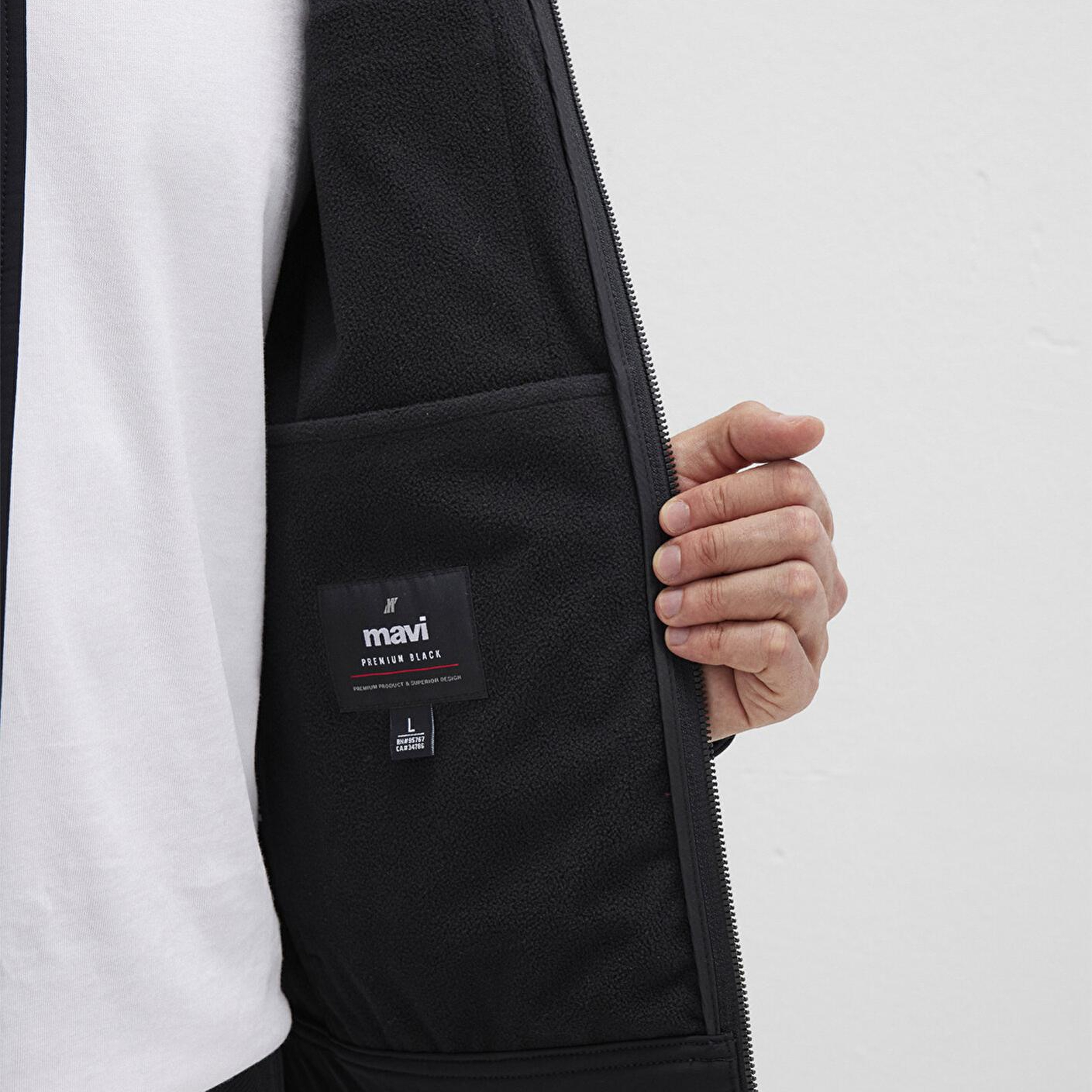 Mavi Cep Detaylı Siyah Ceket Regular Fit / Normal Kesim 0110646-71379