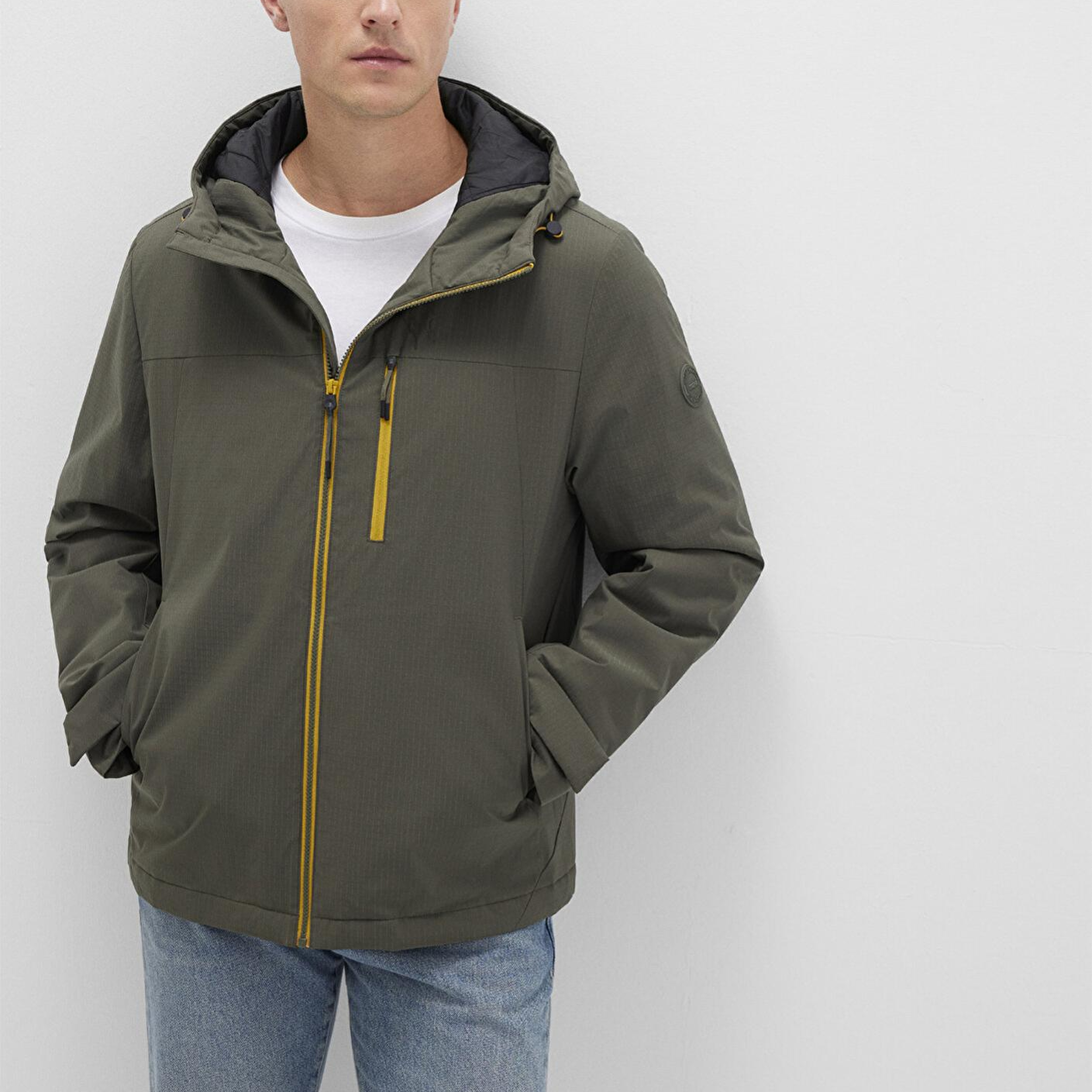 Mavi Kapüşonlu Yeşil Ceket Regular Fit / Normal Kesim 0110606-88487