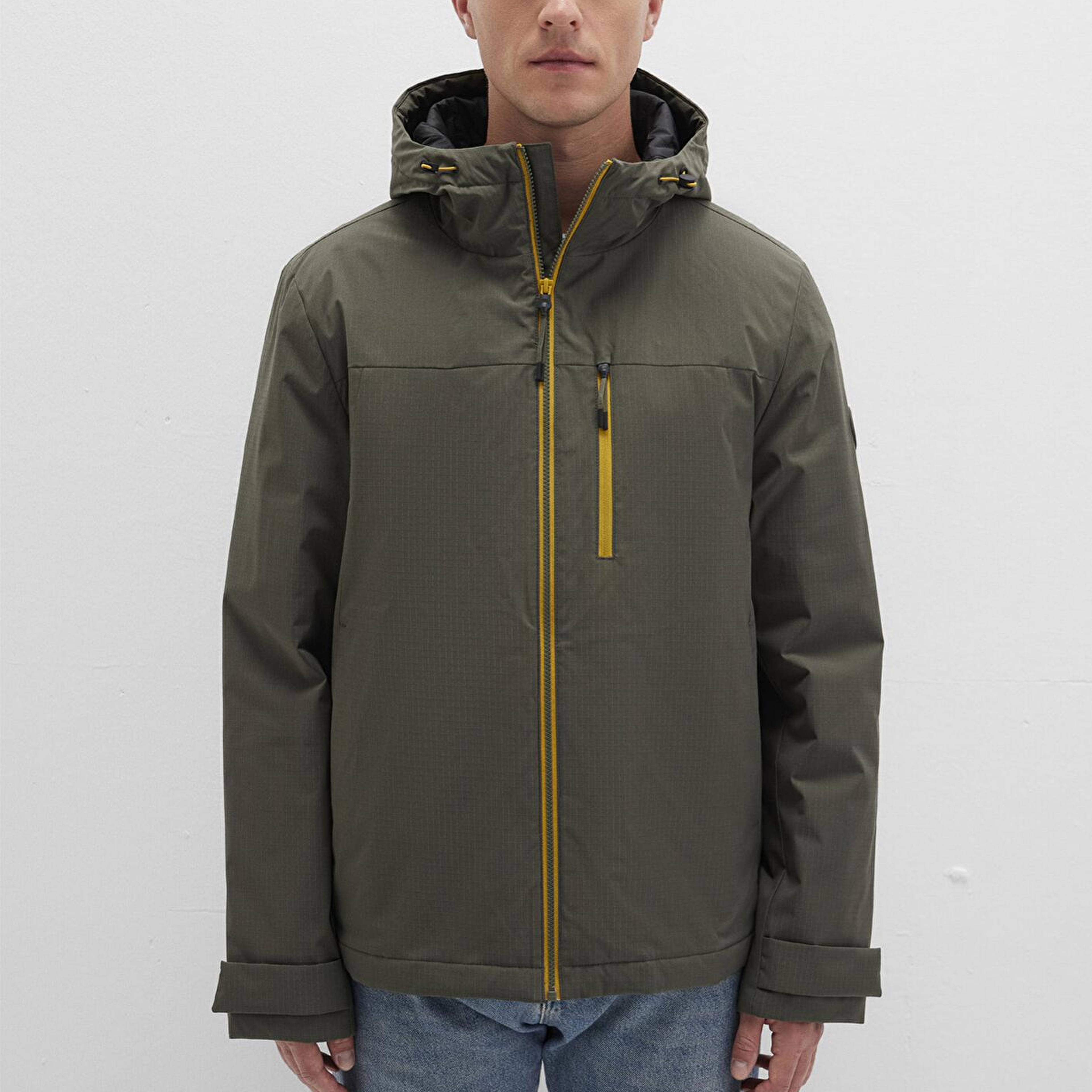 Mavi Kapüşonlu Yeşil Ceket Regular Fit / Normal Kesim 0110606-88487