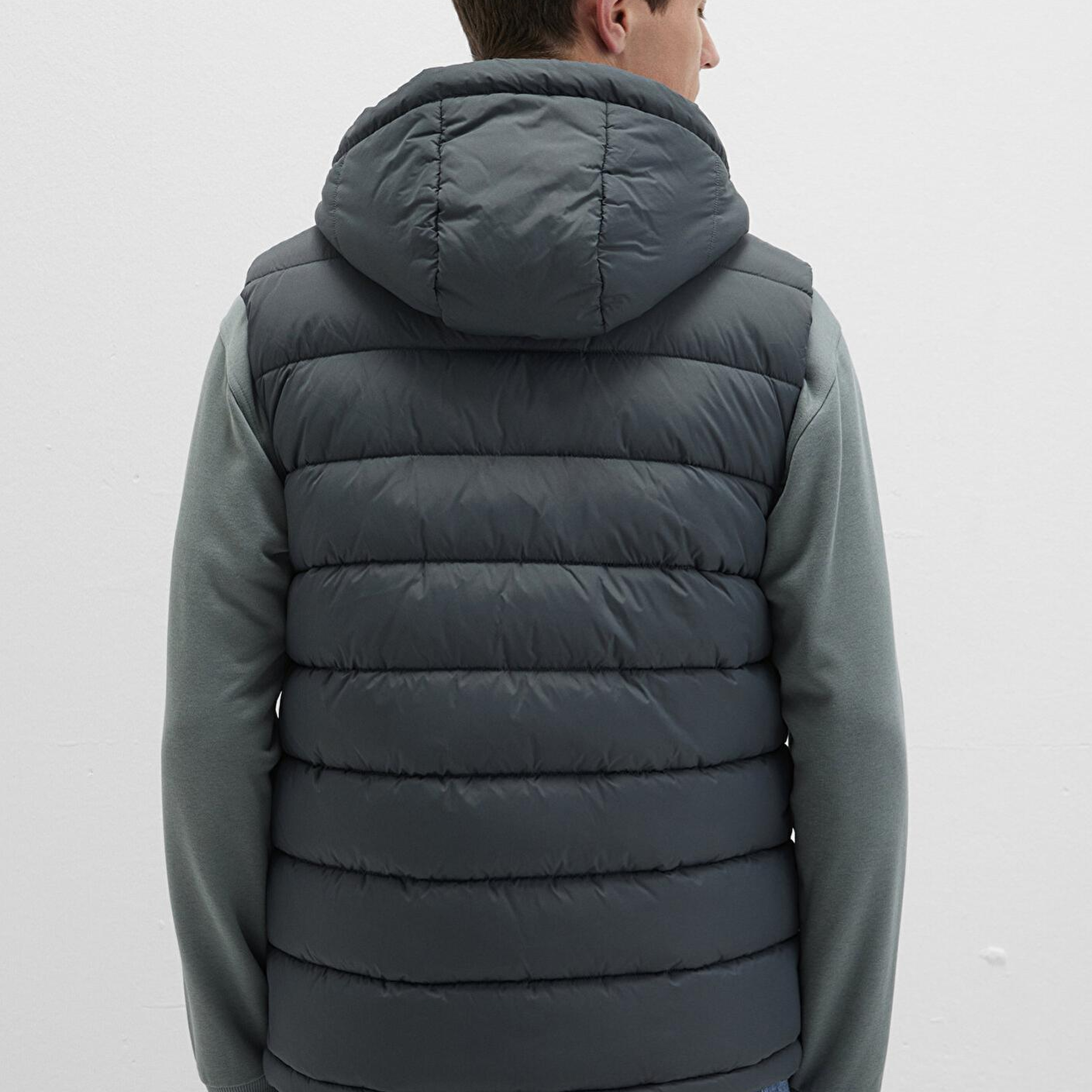 Mavi Kapüşonlu Yeşil Şişme Yelek Regular Fit / Normal Kesim 0110604-71598