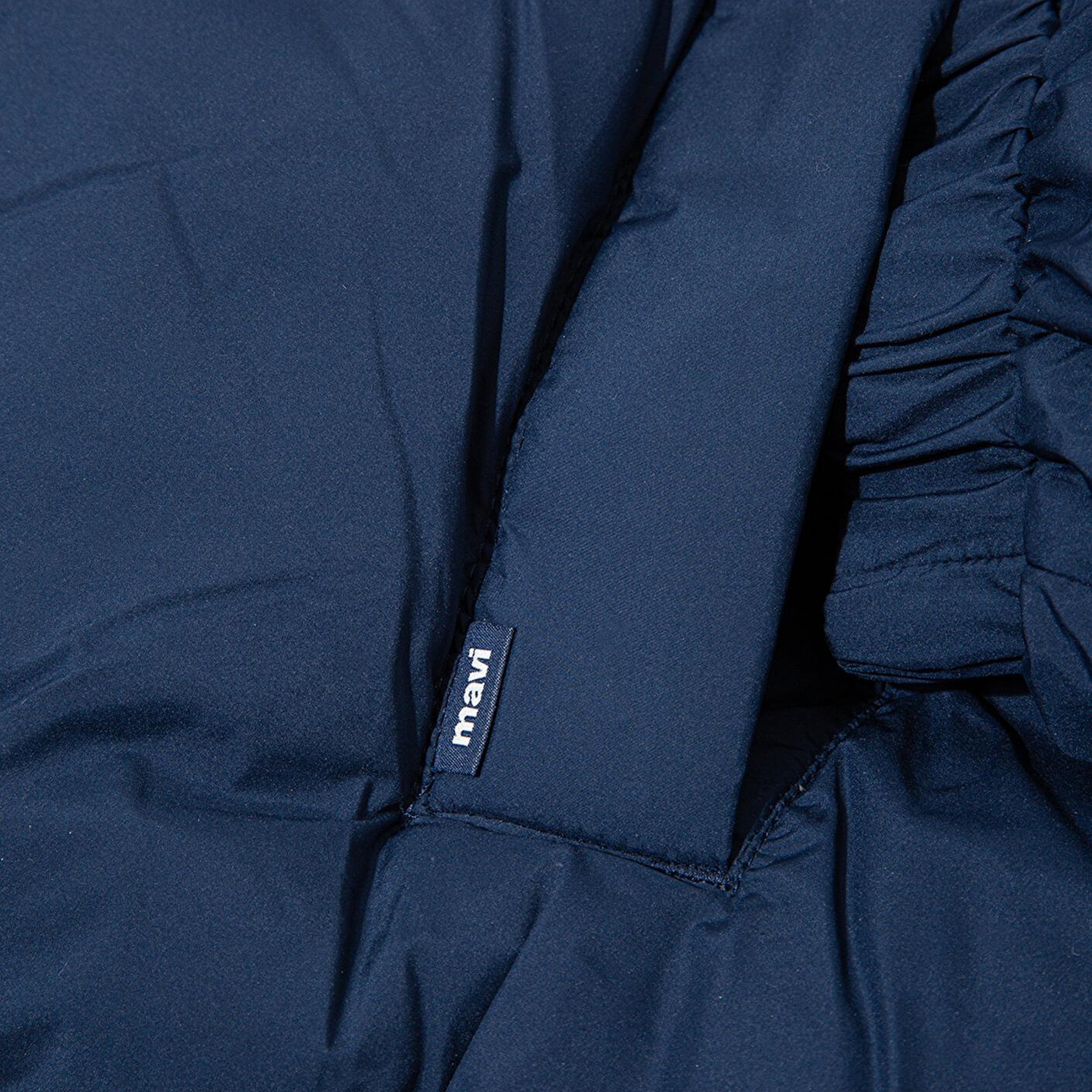 Mavi Dik Yaka Mavi Şişme Mont 0110609-89353