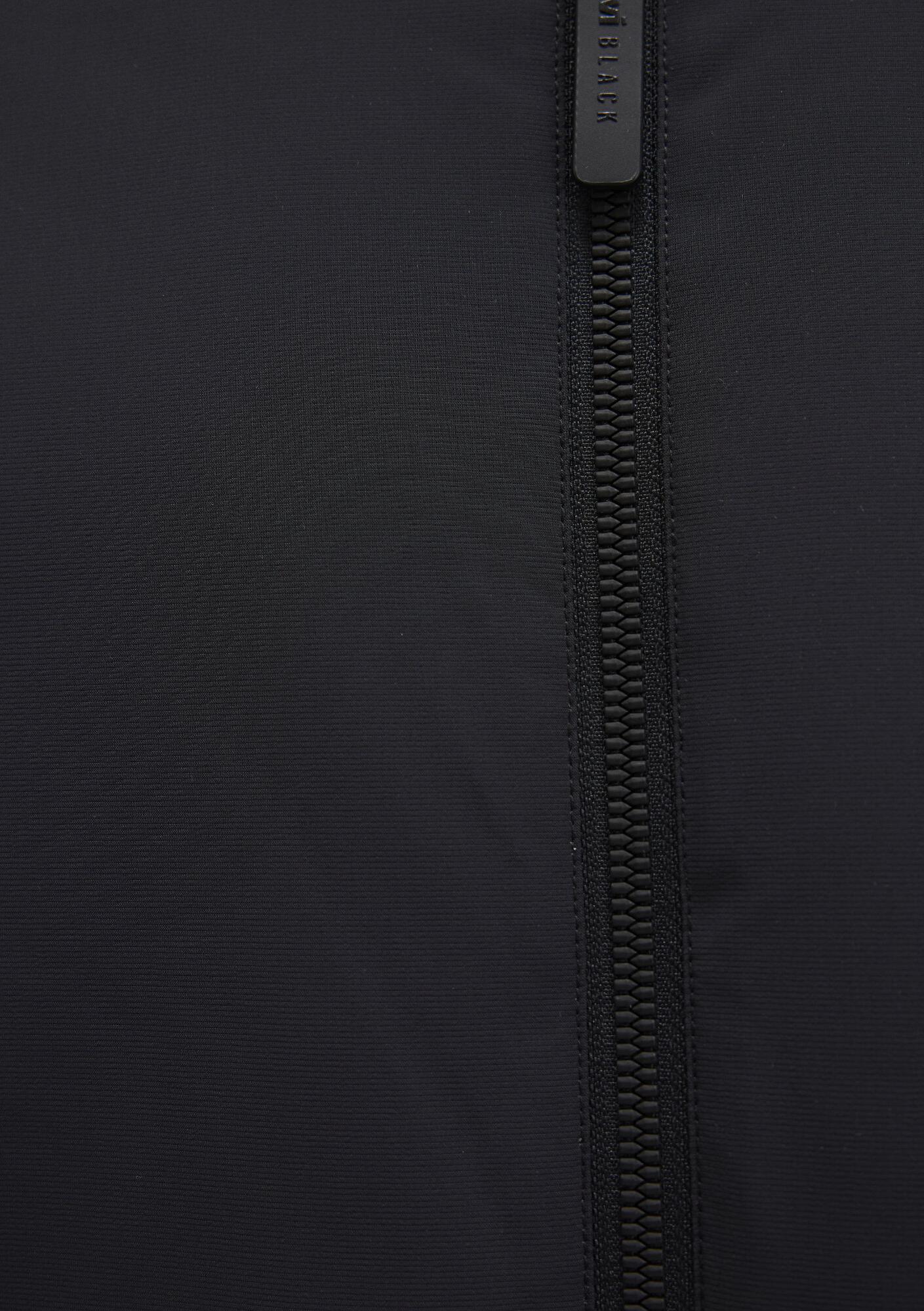 Mavi Kapüşonlu Siyah Mont Loose Fit / Bol Rahat Kesim 0110617-71379