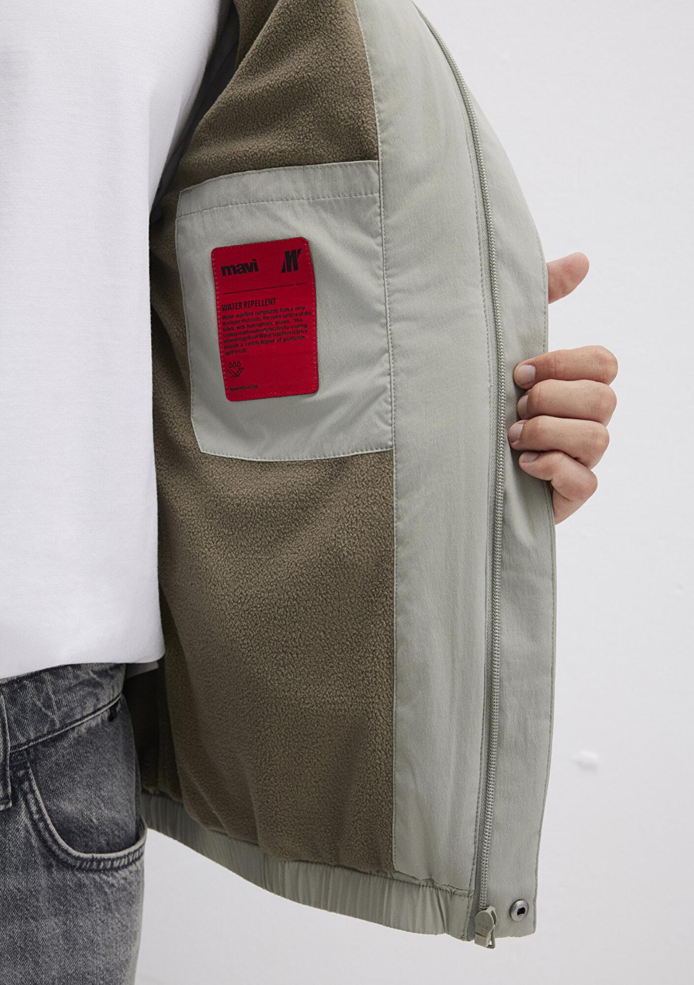 Mavi Su İtici Kapüşonlu Yeşil Mont 0110614-71484