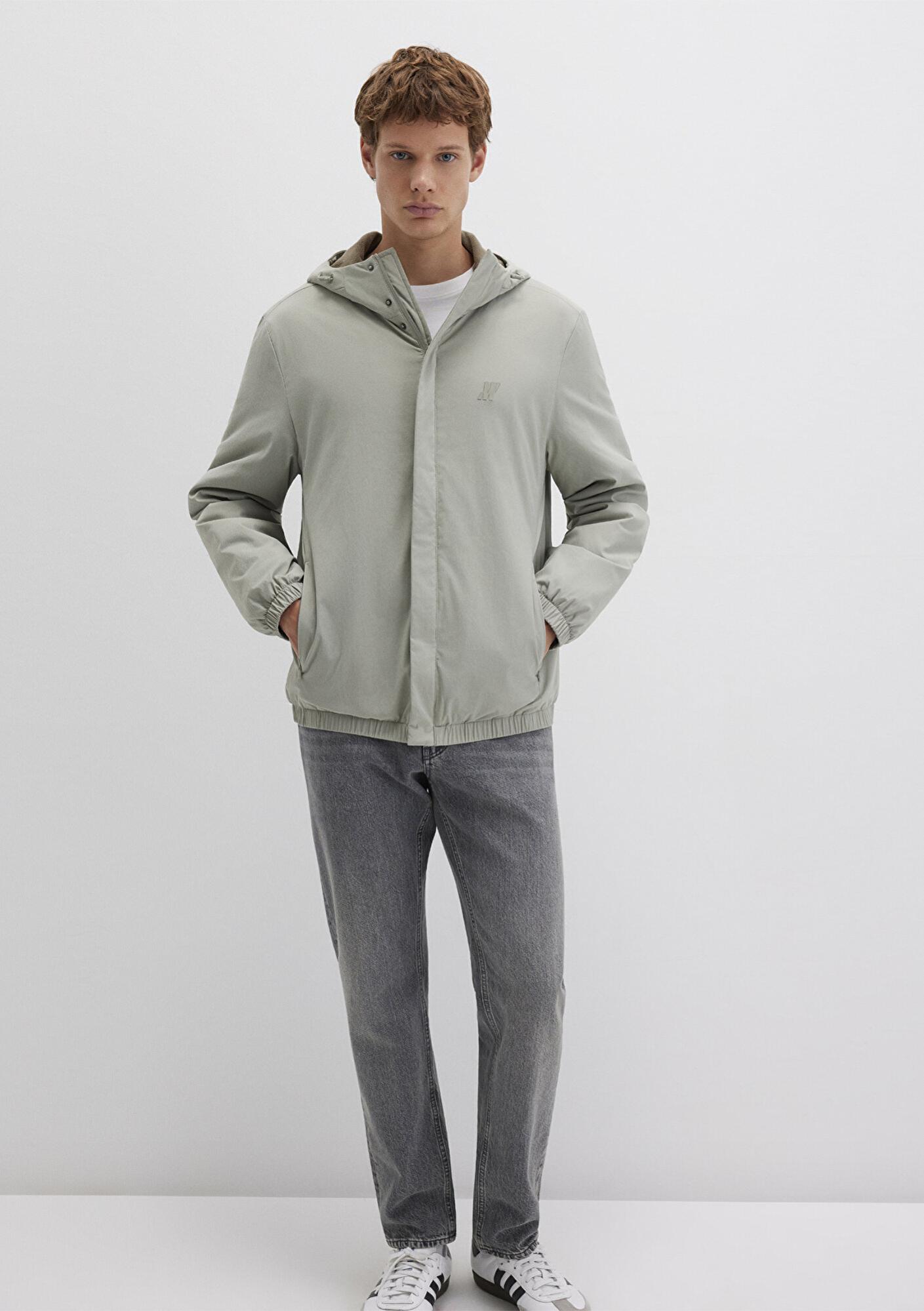 Mavi Su İtici Kapüşonlu Yeşil Mont 0110614-71484