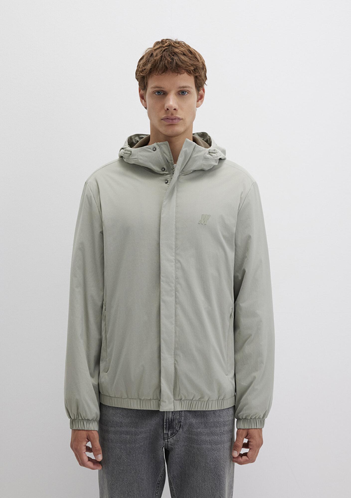 Mavi Su İtici Kapüşonlu Yeşil Mont 0110614-71484