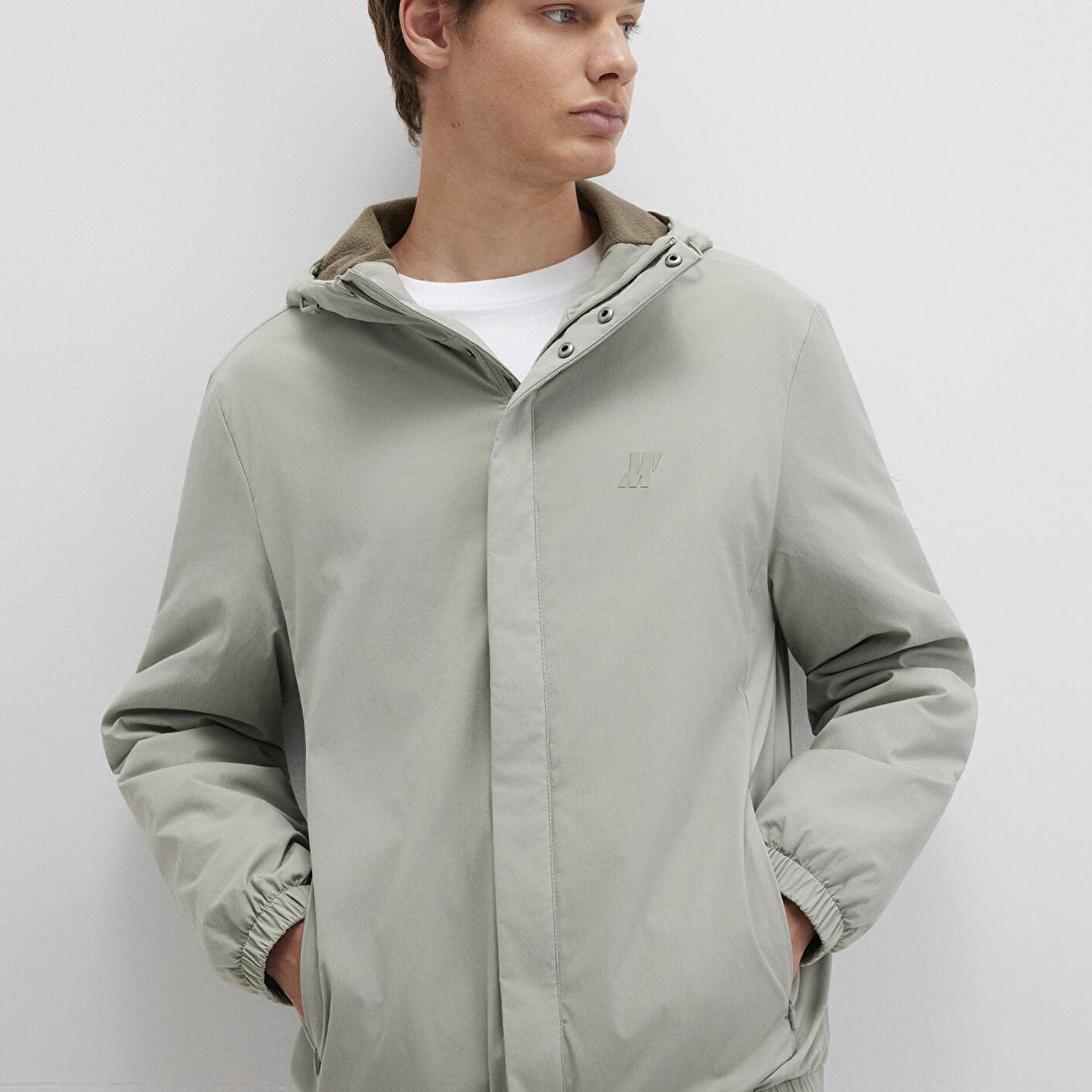 Mavi Su İtici Kapüşonlu Yeşil Mont 0110614-71484