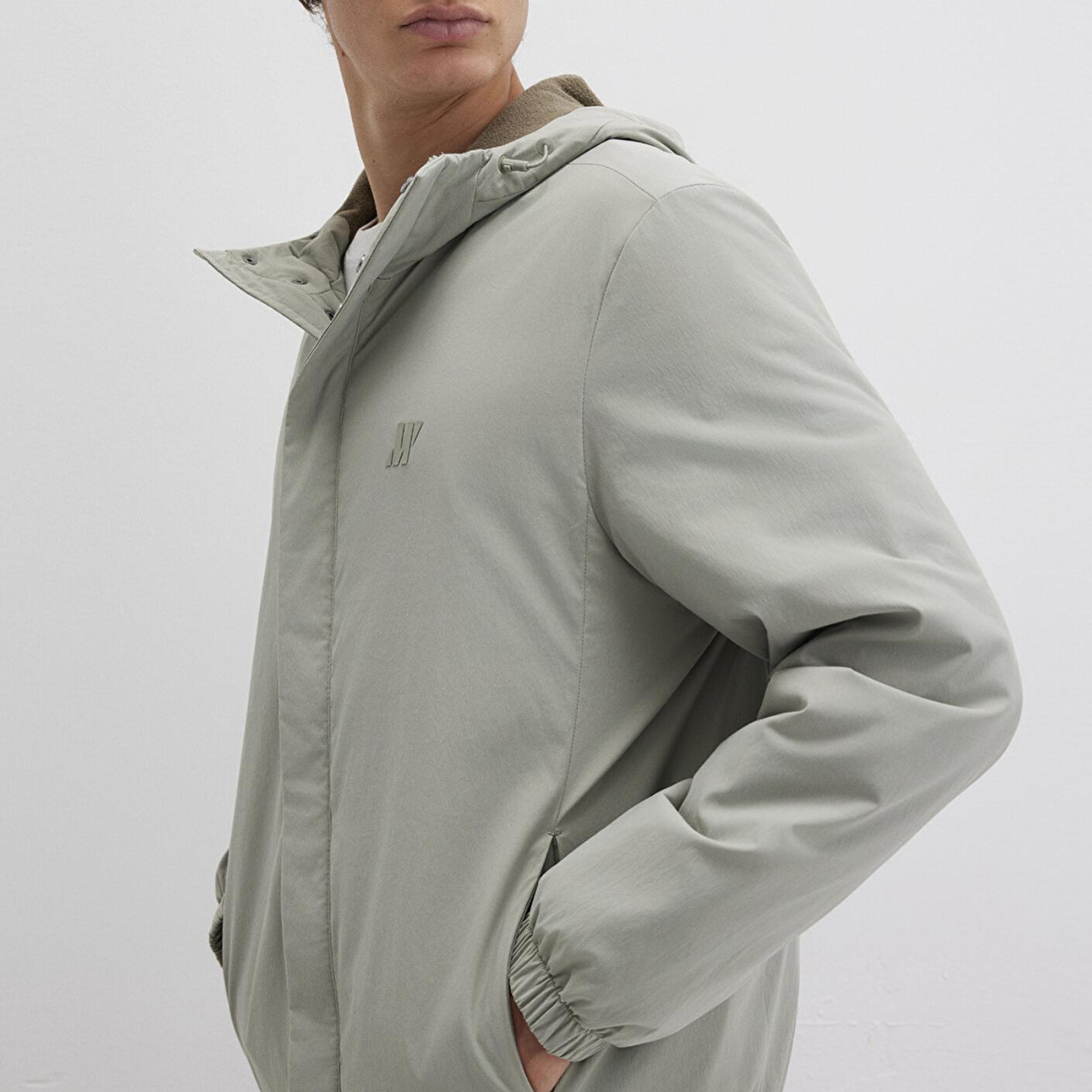 Mavi Su İtici Kapüşonlu Yeşil Mont 0110614-71484