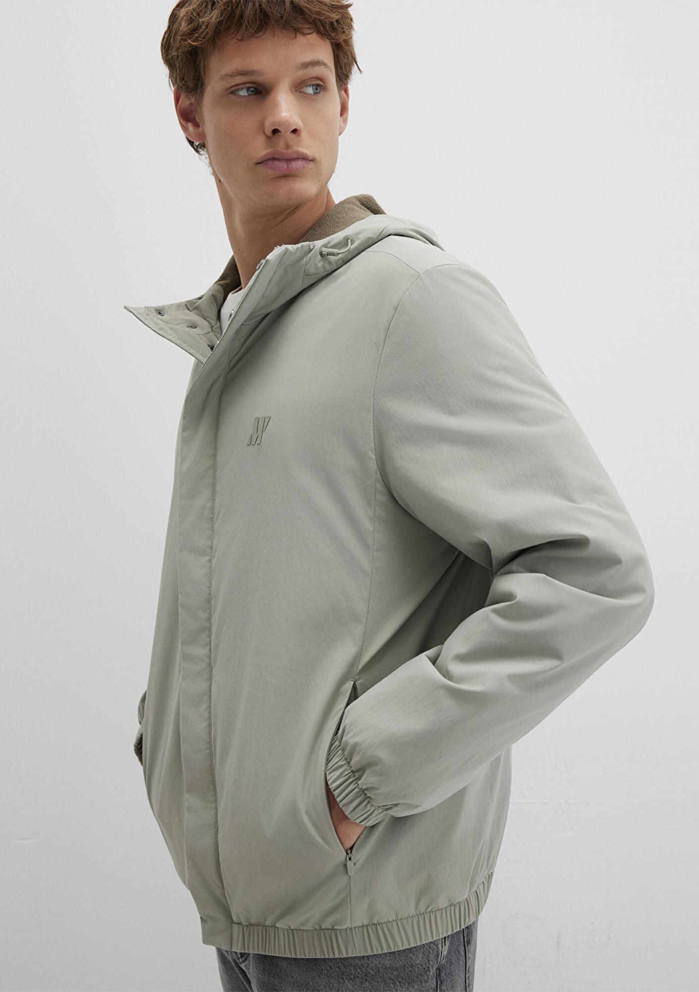 Mavi Su İtici Kapüşonlu Yeşil Mont 0110614-71484