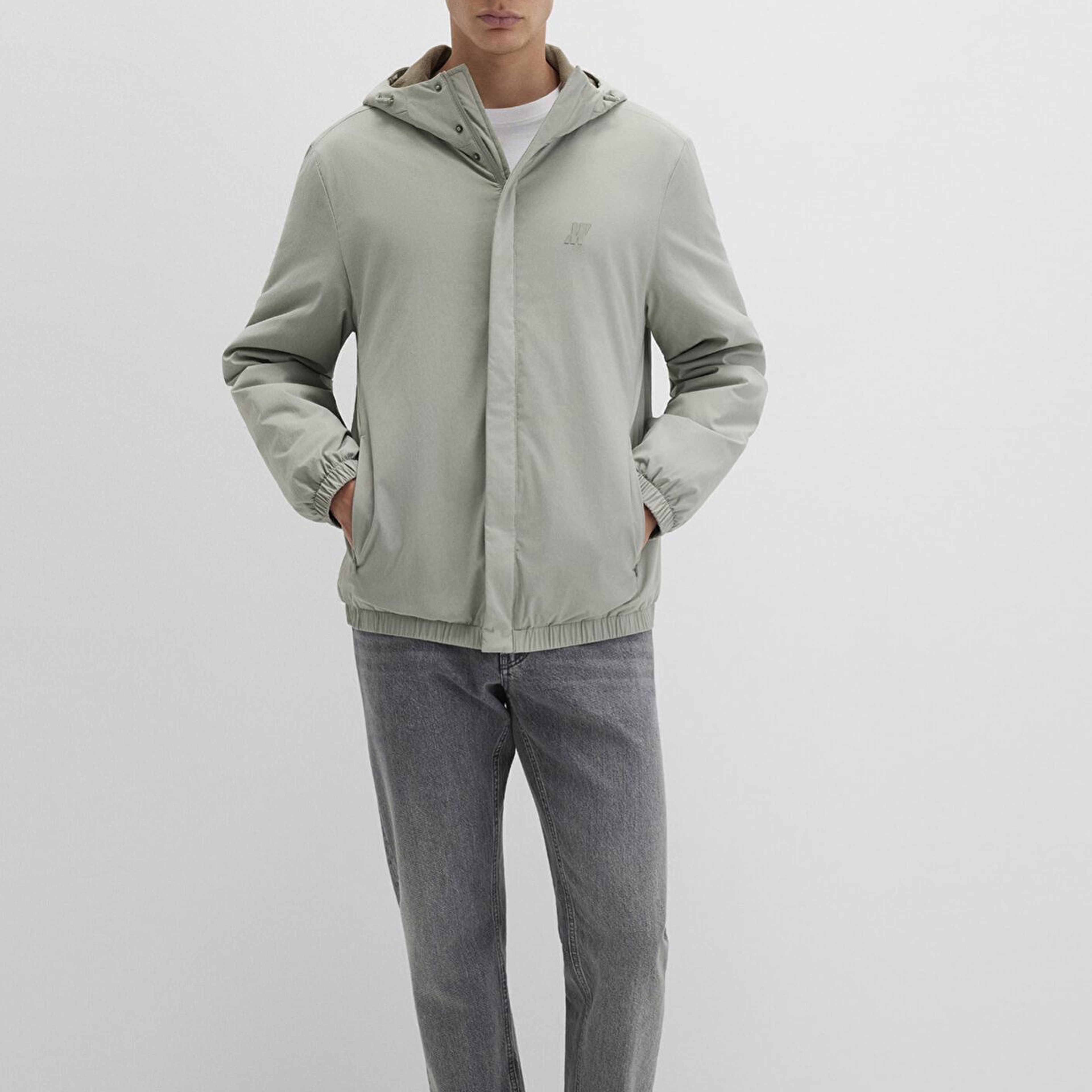 Mavi Su İtici Kapüşonlu Yeşil Mont 0110614-71484