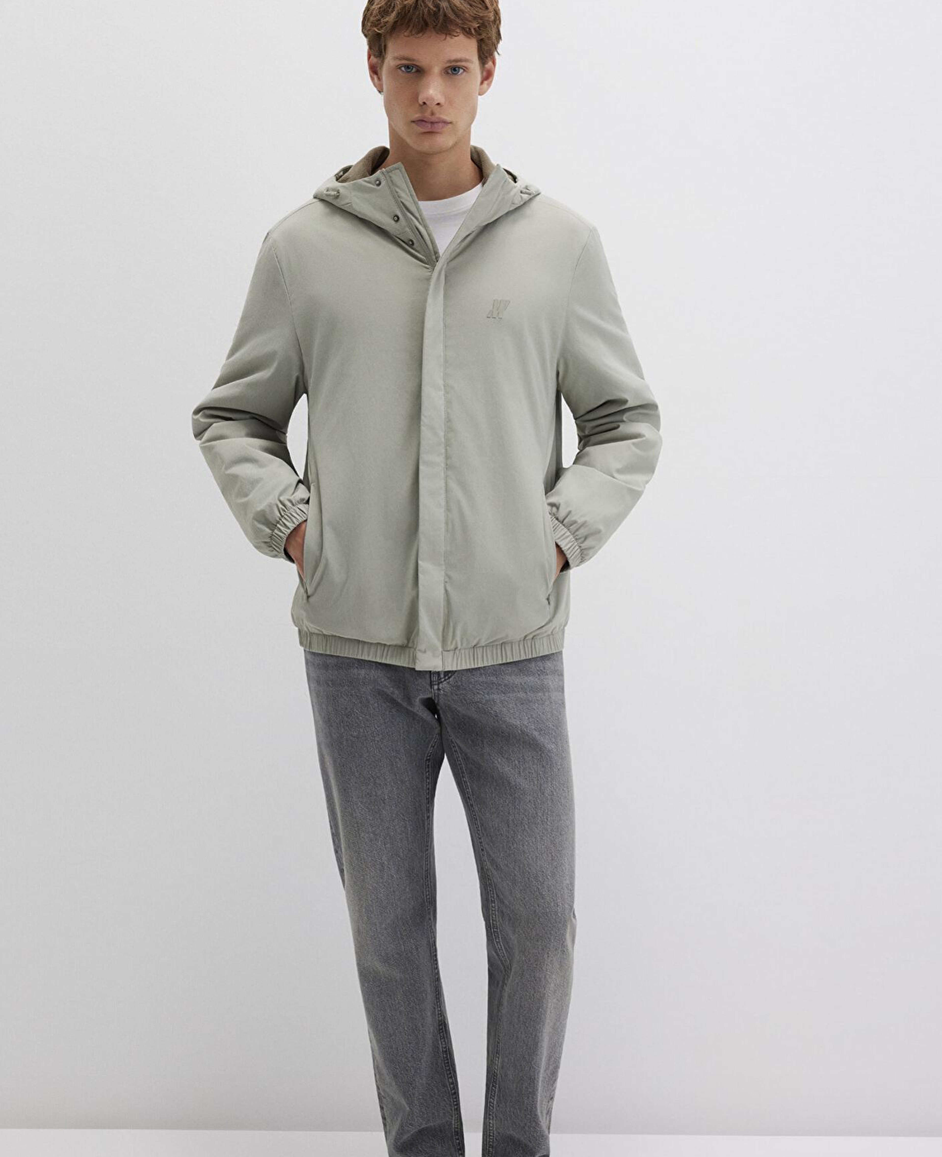 Mavi Su İtici Kapüşonlu Yeşil Mont 0110614-71484