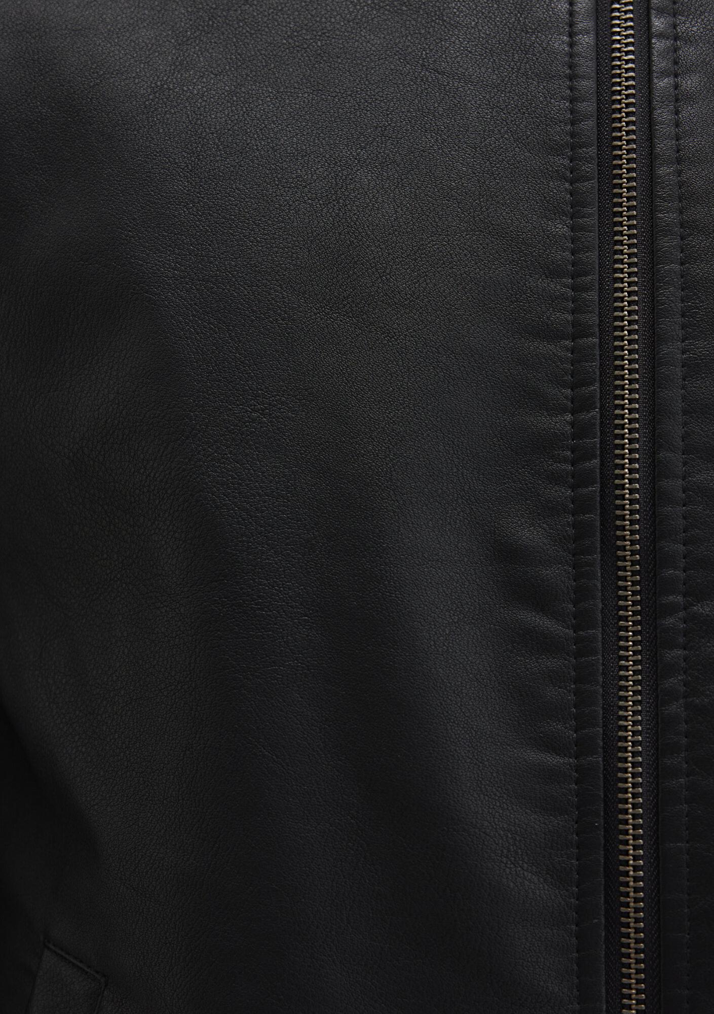 Mavi Siyah Suni Deri Ceket Loose Fit / Bol Rahat Kesim 0110636-71379