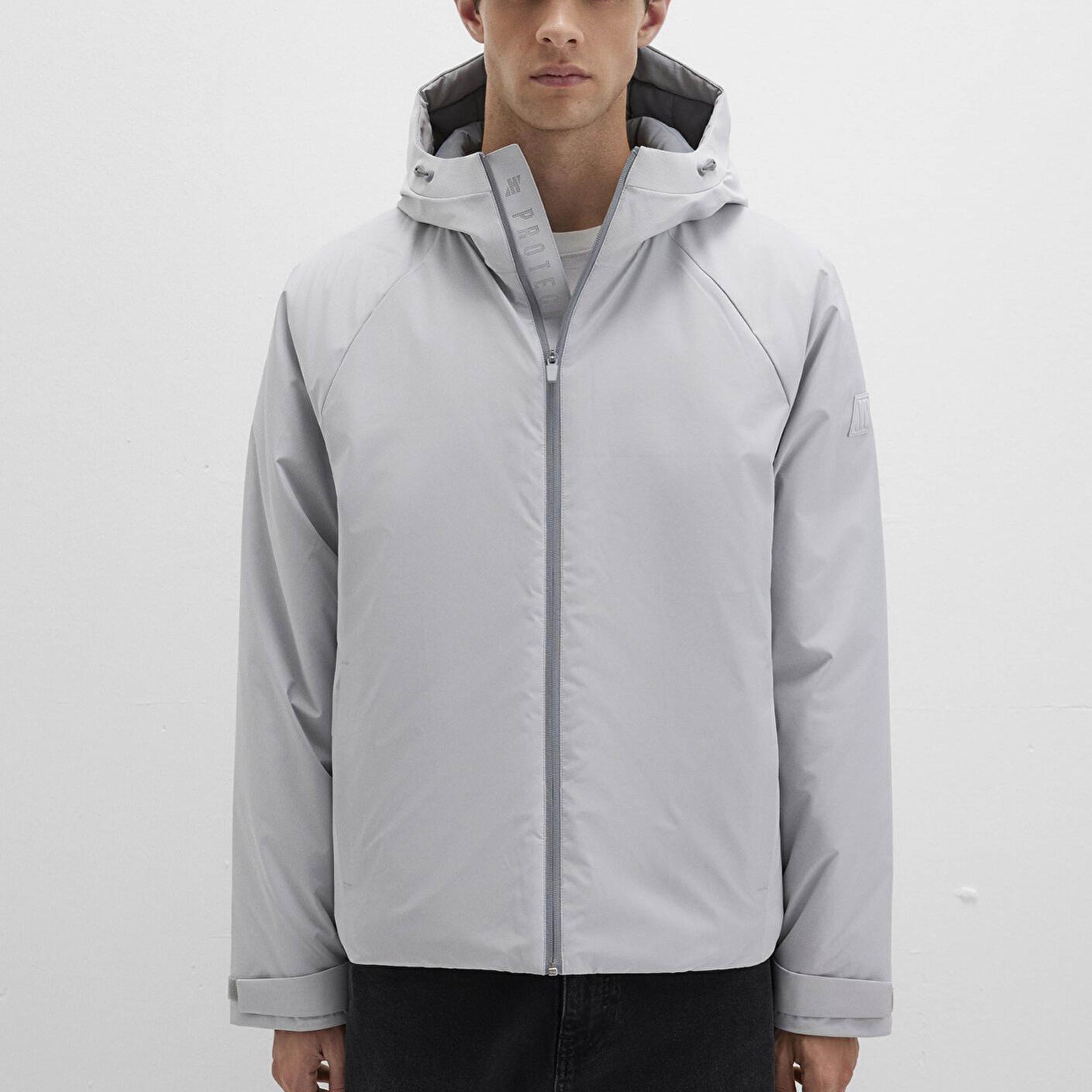 Mavi Su İtici Kapüşonlu Gri Mont 0110615-70075