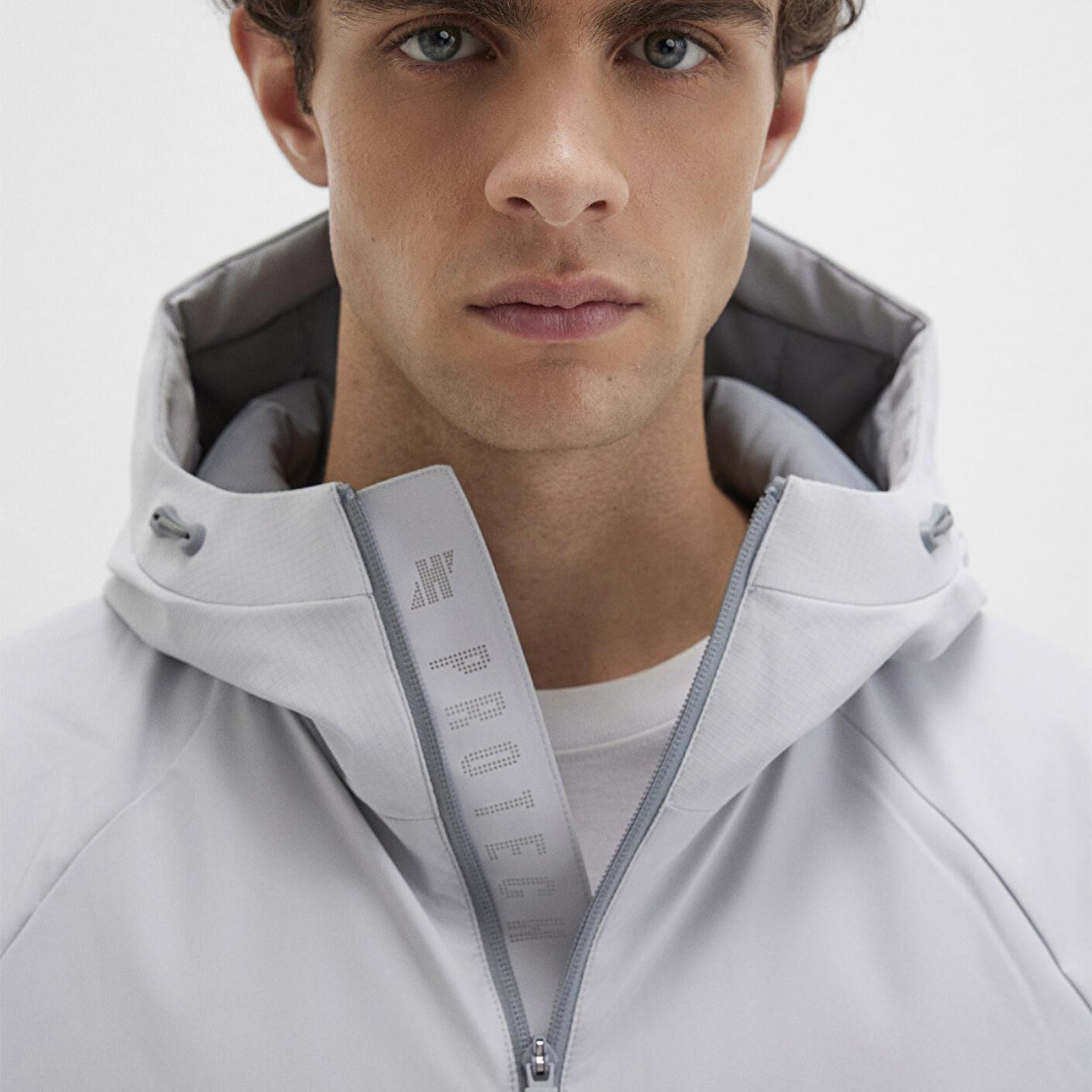 Mavi Su İtici Kapüşonlu Gri Mont 0110615-70075