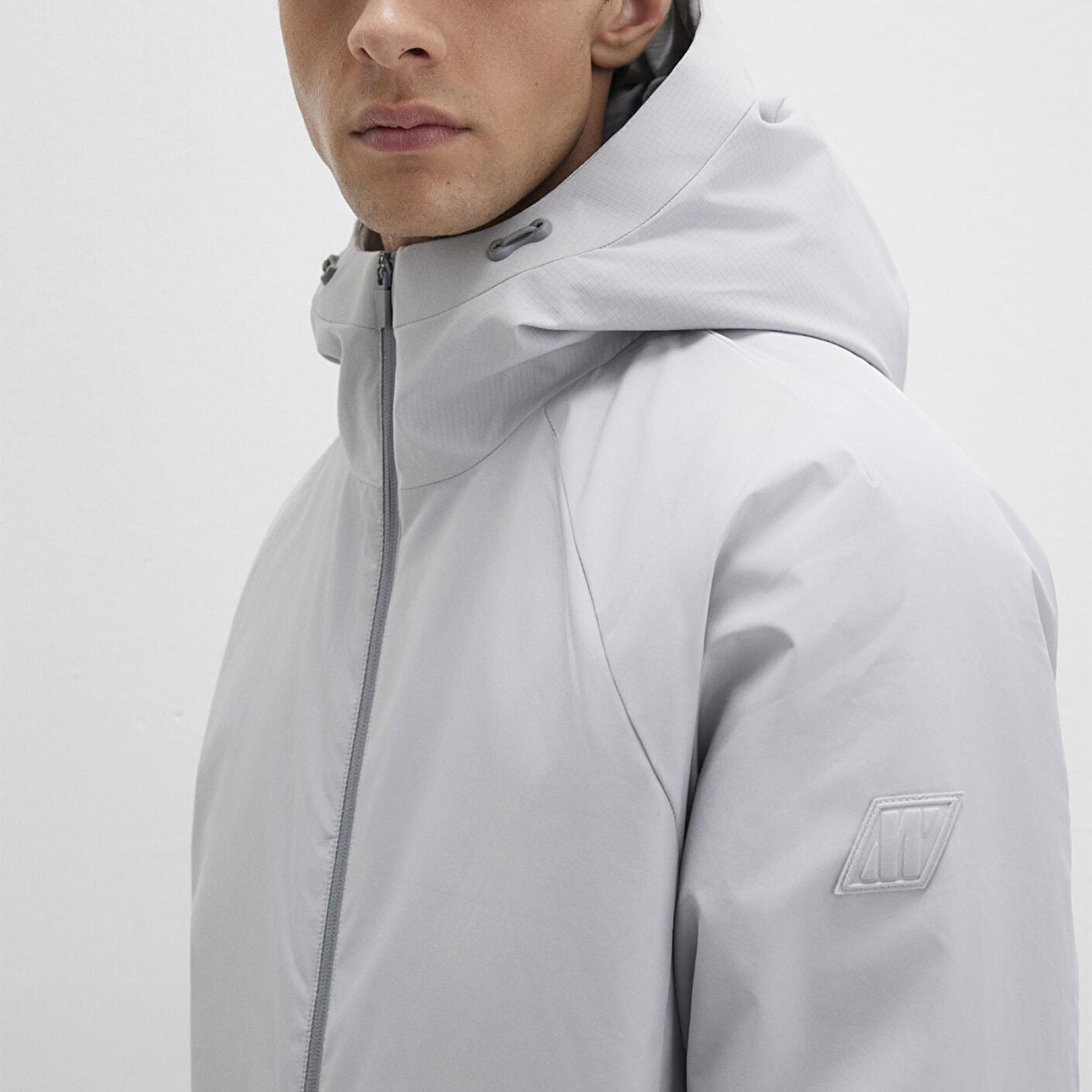 Mavi Su İtici Kapüşonlu Gri Mont 0110615-70075