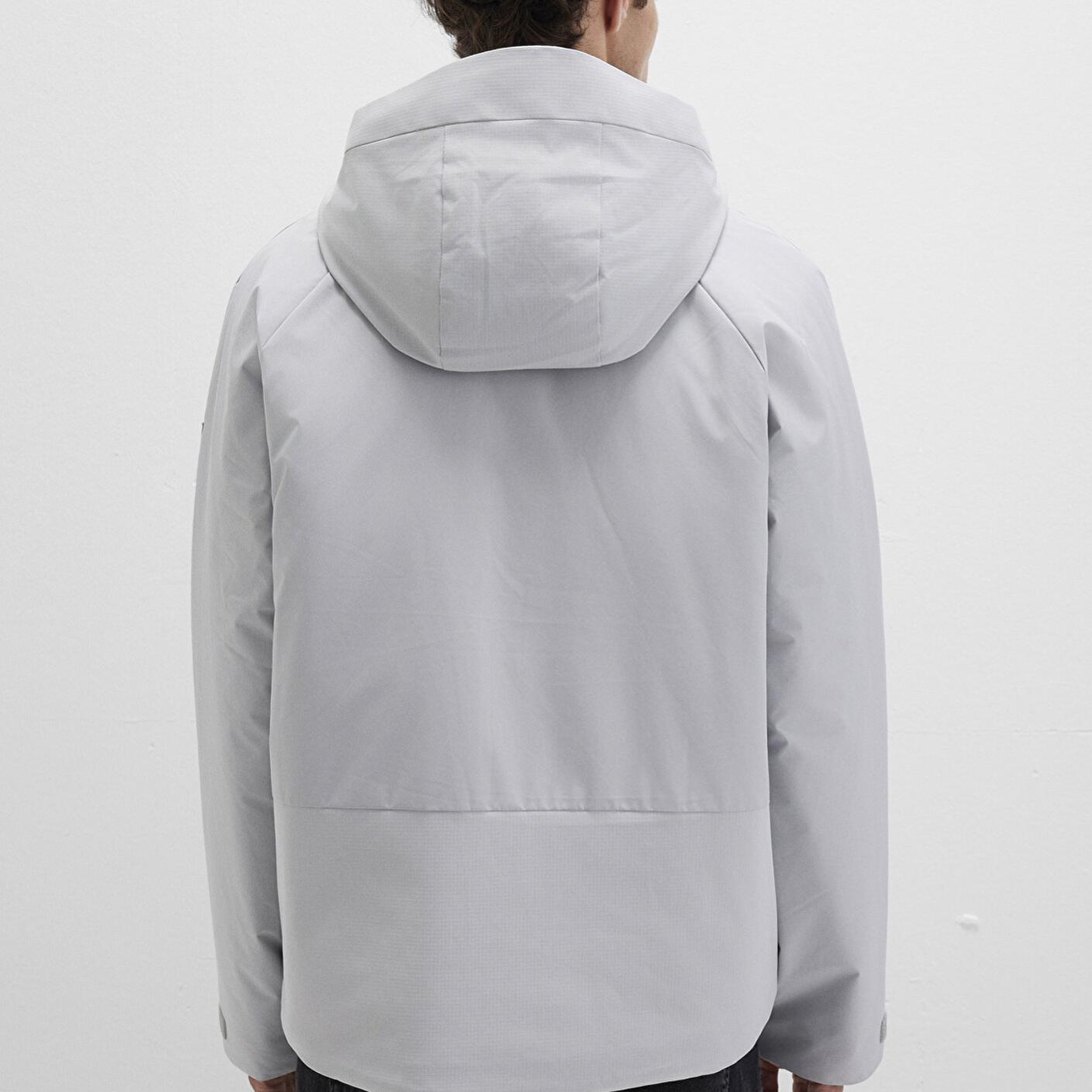 Mavi Su İtici Kapüşonlu Gri Mont 0110615-70075