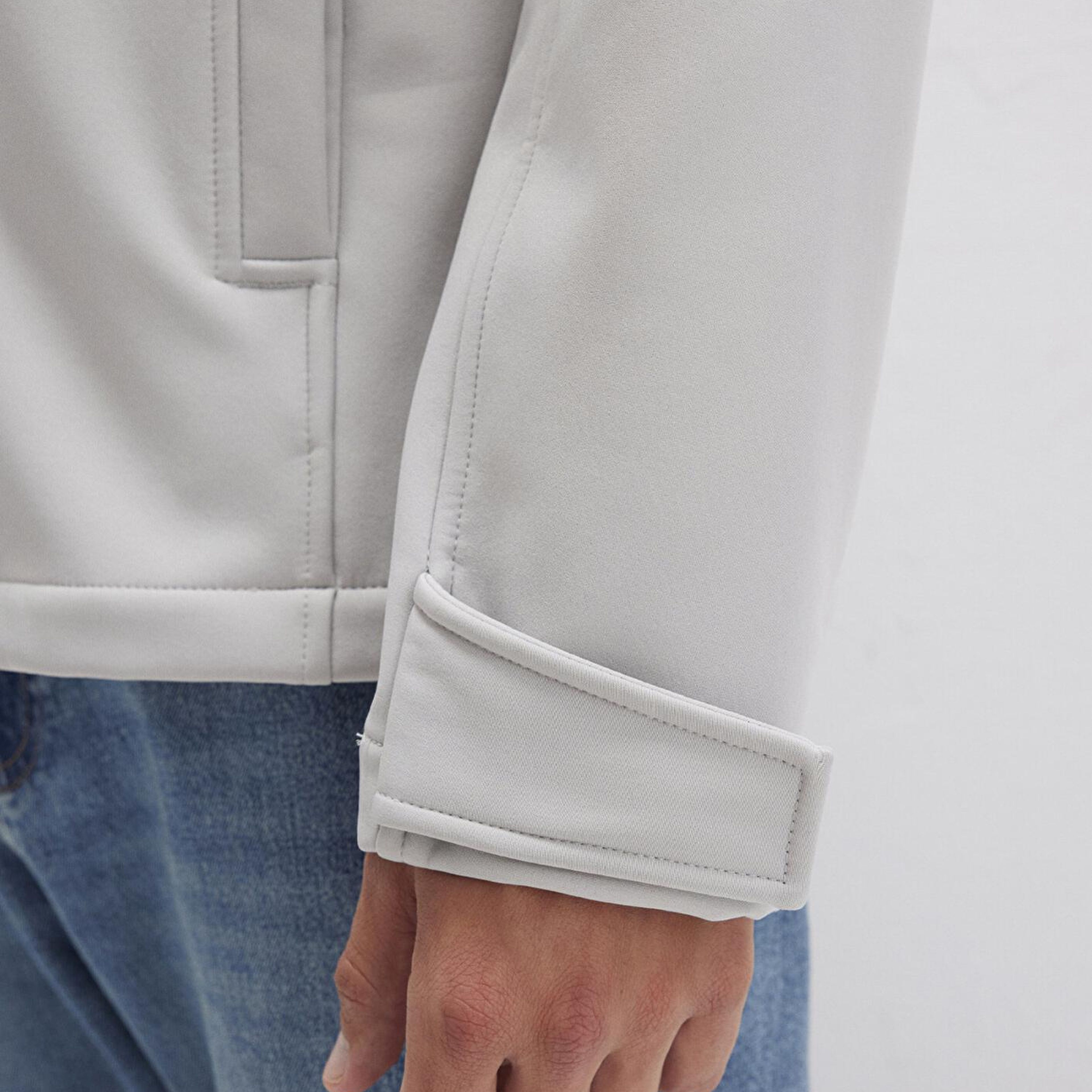 Mavi Su İtici Kapüşonlu Gri Scuba Ceket Slim Fit / Dar Kesim 0110264-70074