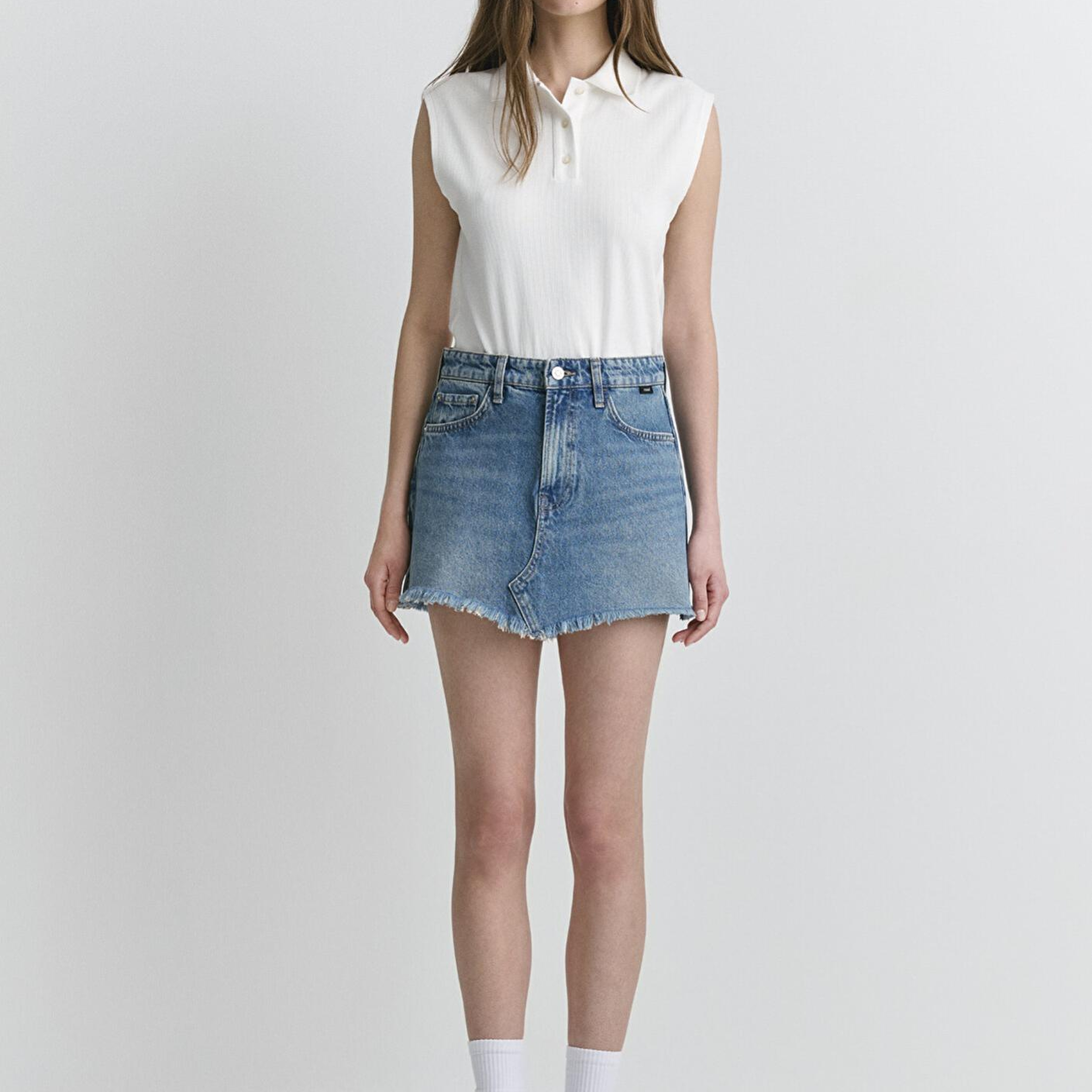 Mavi Tiera Classic Denim Puslu Indigo Mavi Jean Etek 1310654-89730