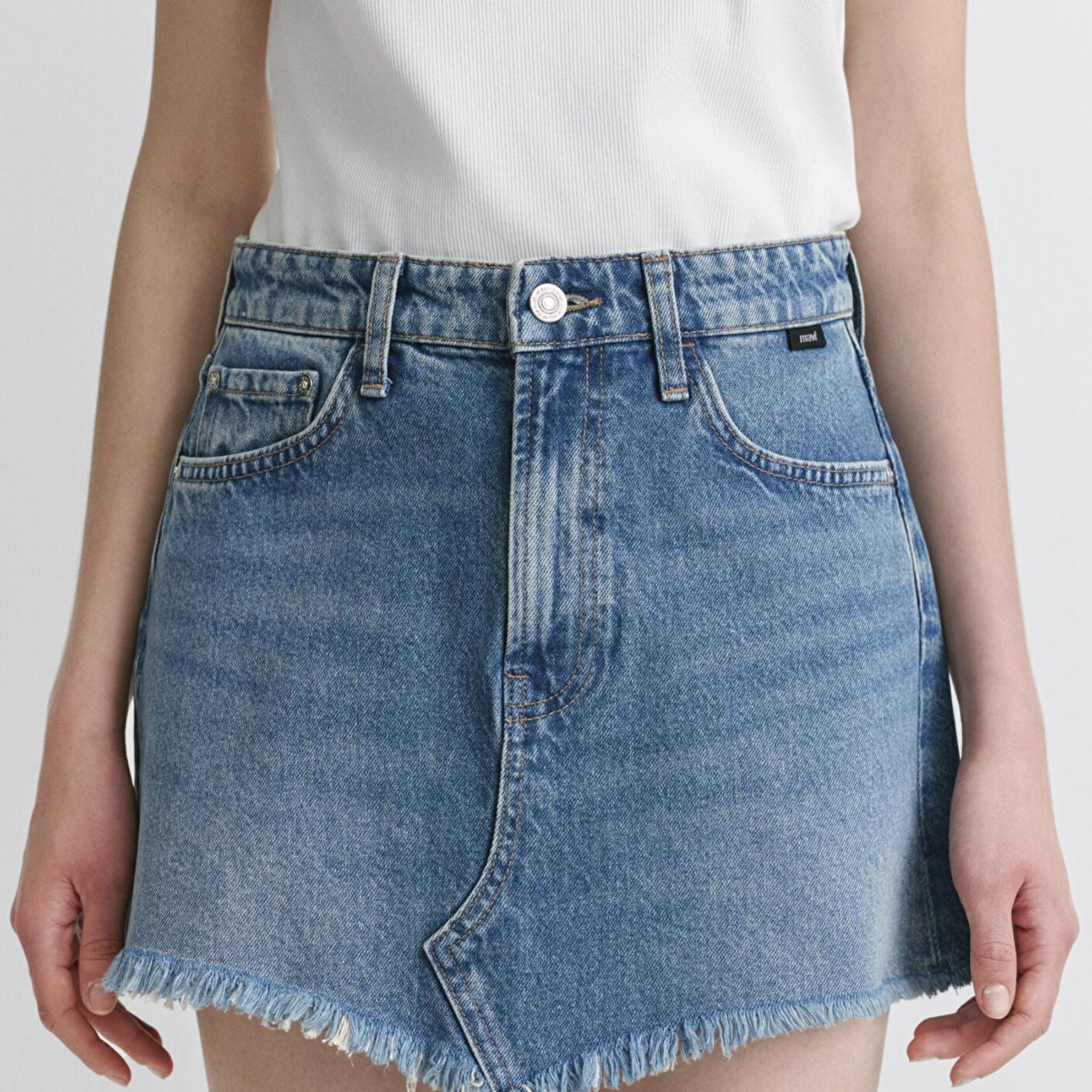 Mavi Tiera Classic Denim Puslu Indigo Mavi Jean Etek 1310654-89730