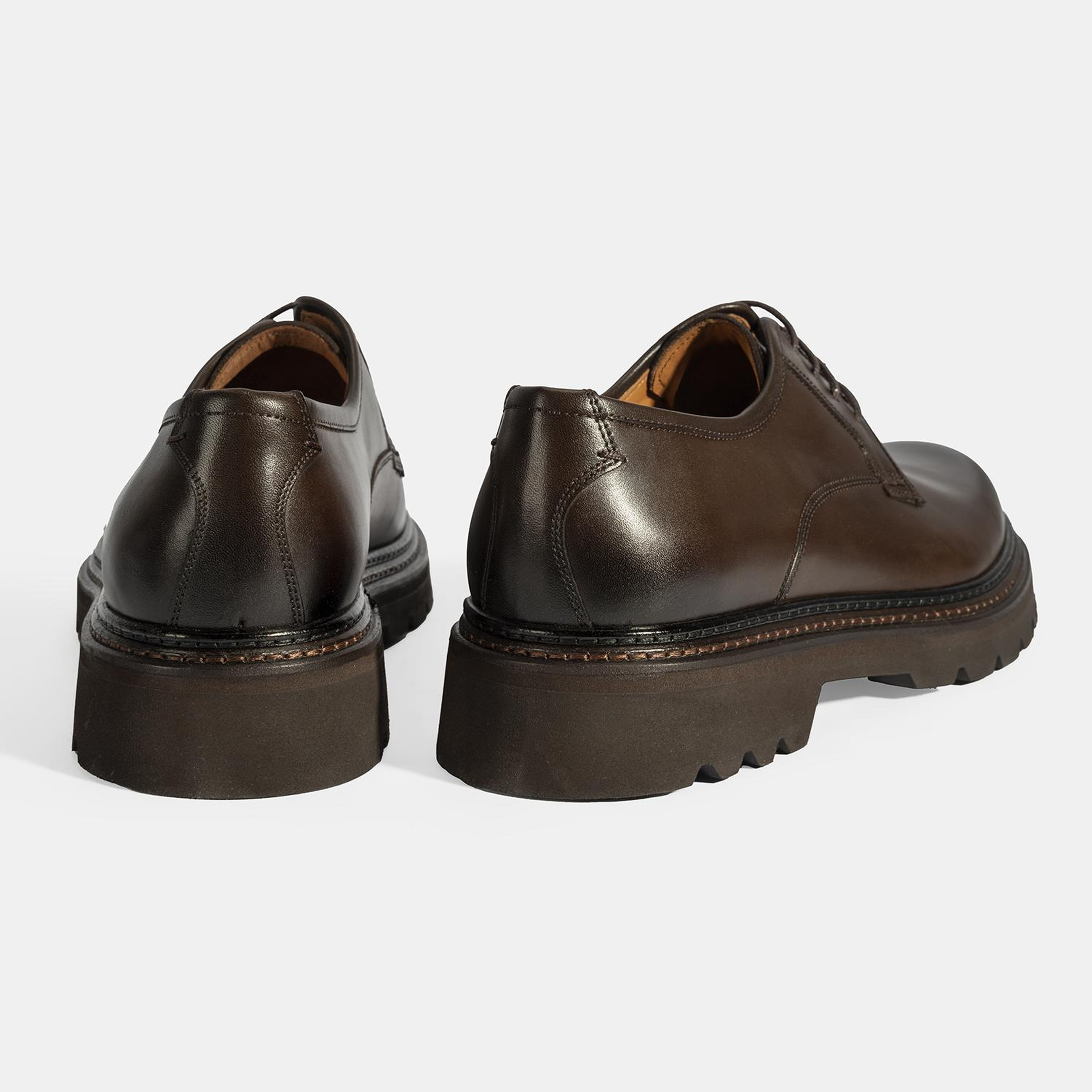 Erkek Kahve Bağcıklı Günlük Deri Ayakkabı