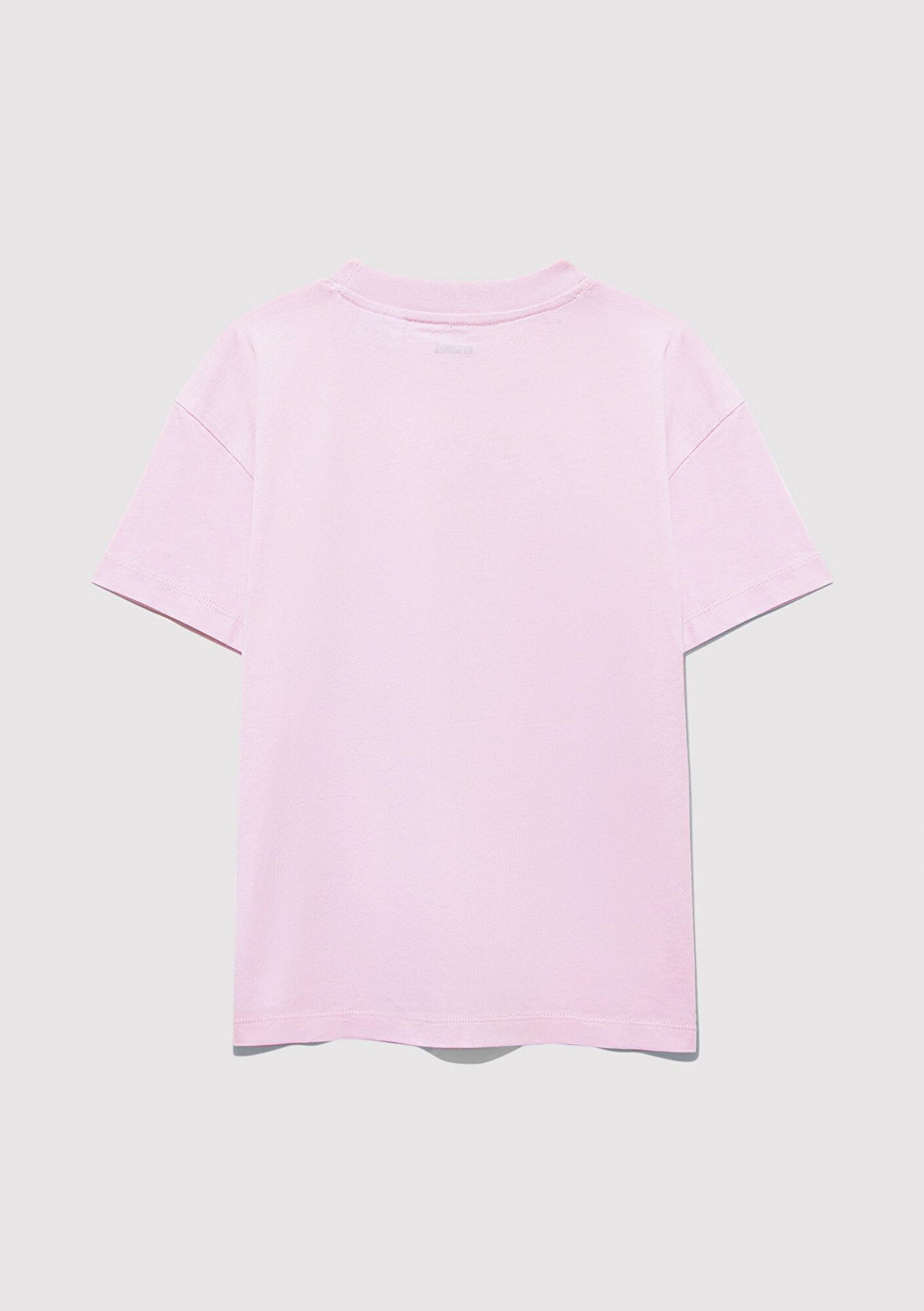 Mavi Barbie Baskılı Pembe Tişört Loose Fit / Bol Rahat Kesim 7610312-86959